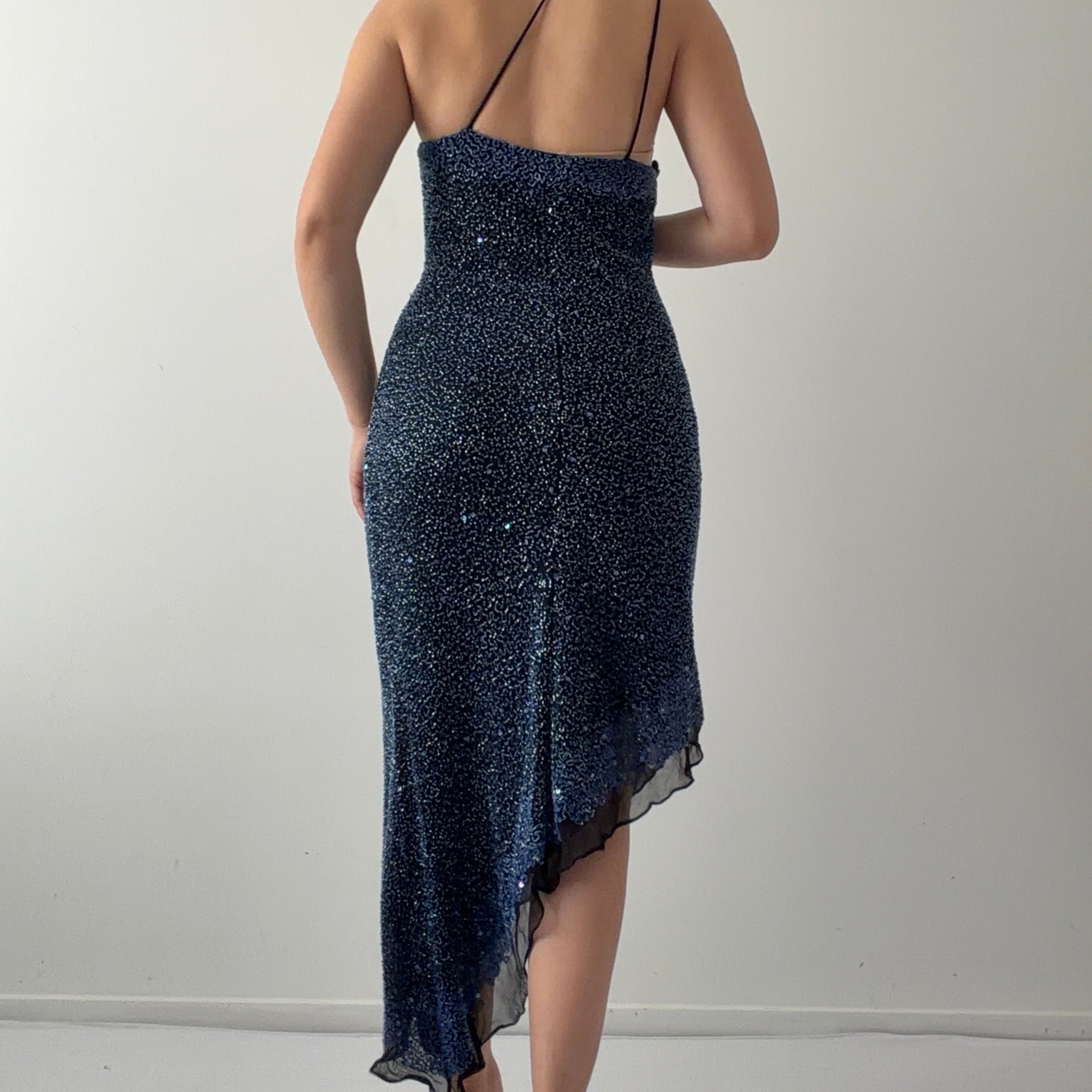 Scala Silk Asymmetric Dress | L