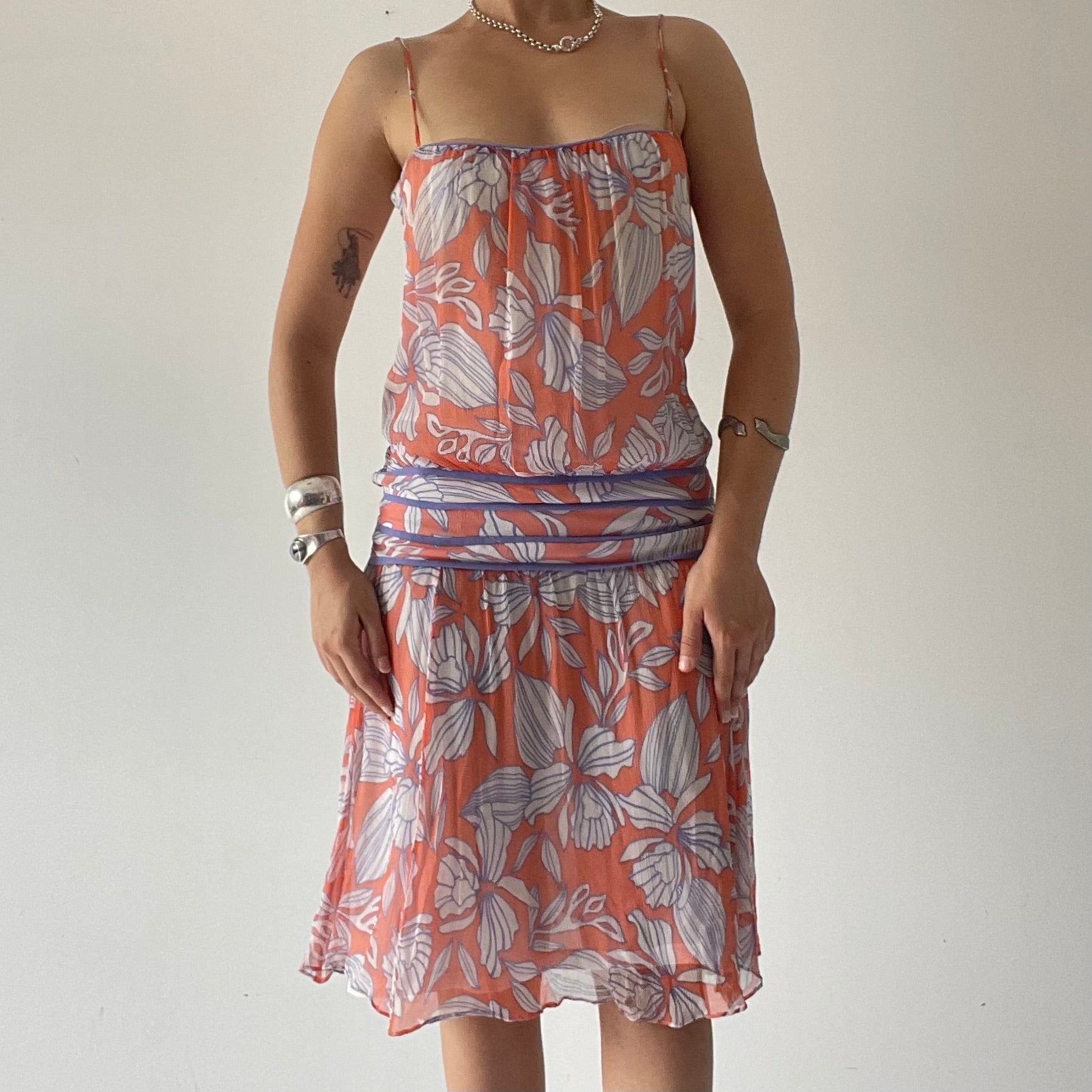 Kookai Silk Drop Waist Mini | 6-8