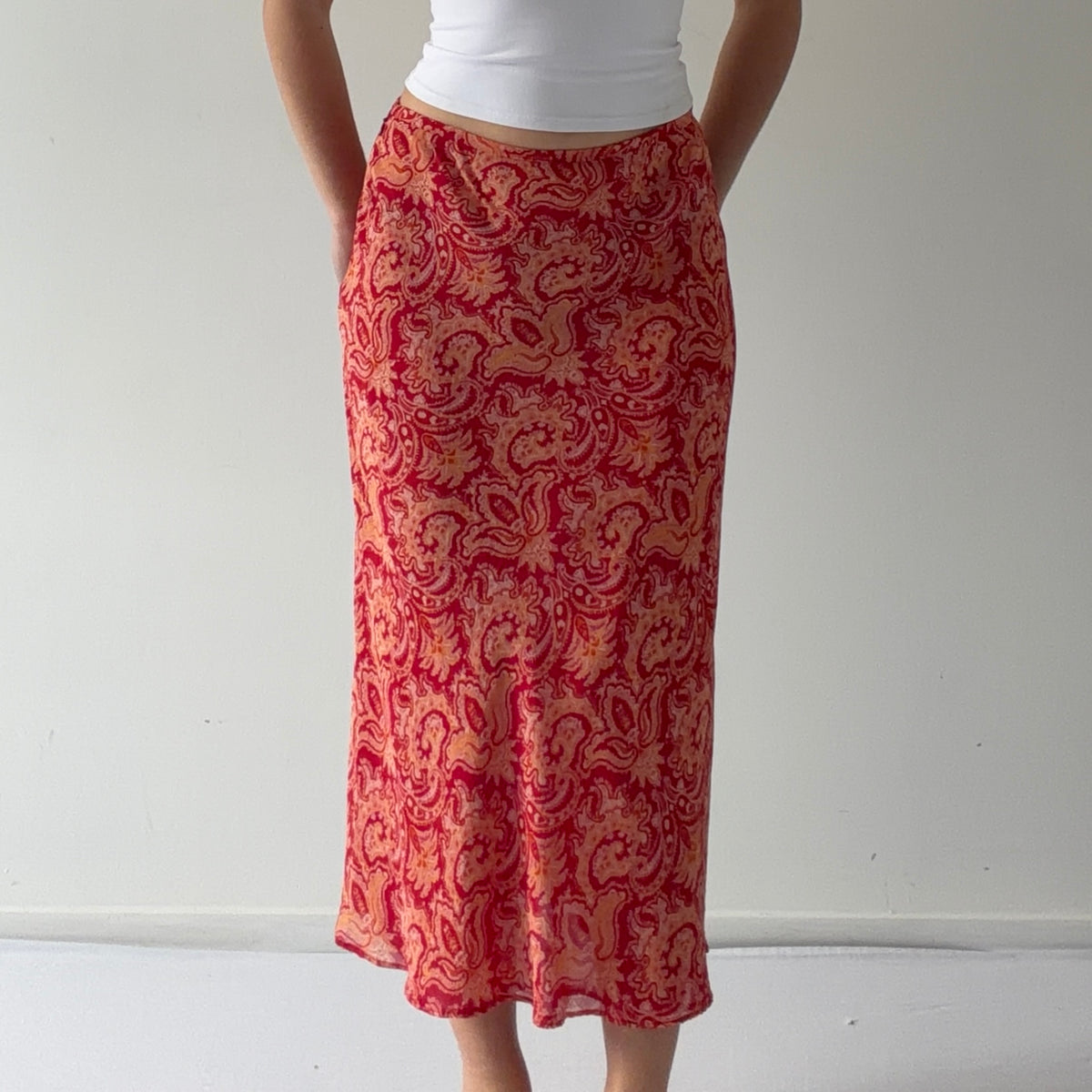 Ann Taylor Silk Paisley Skirt | 6-8