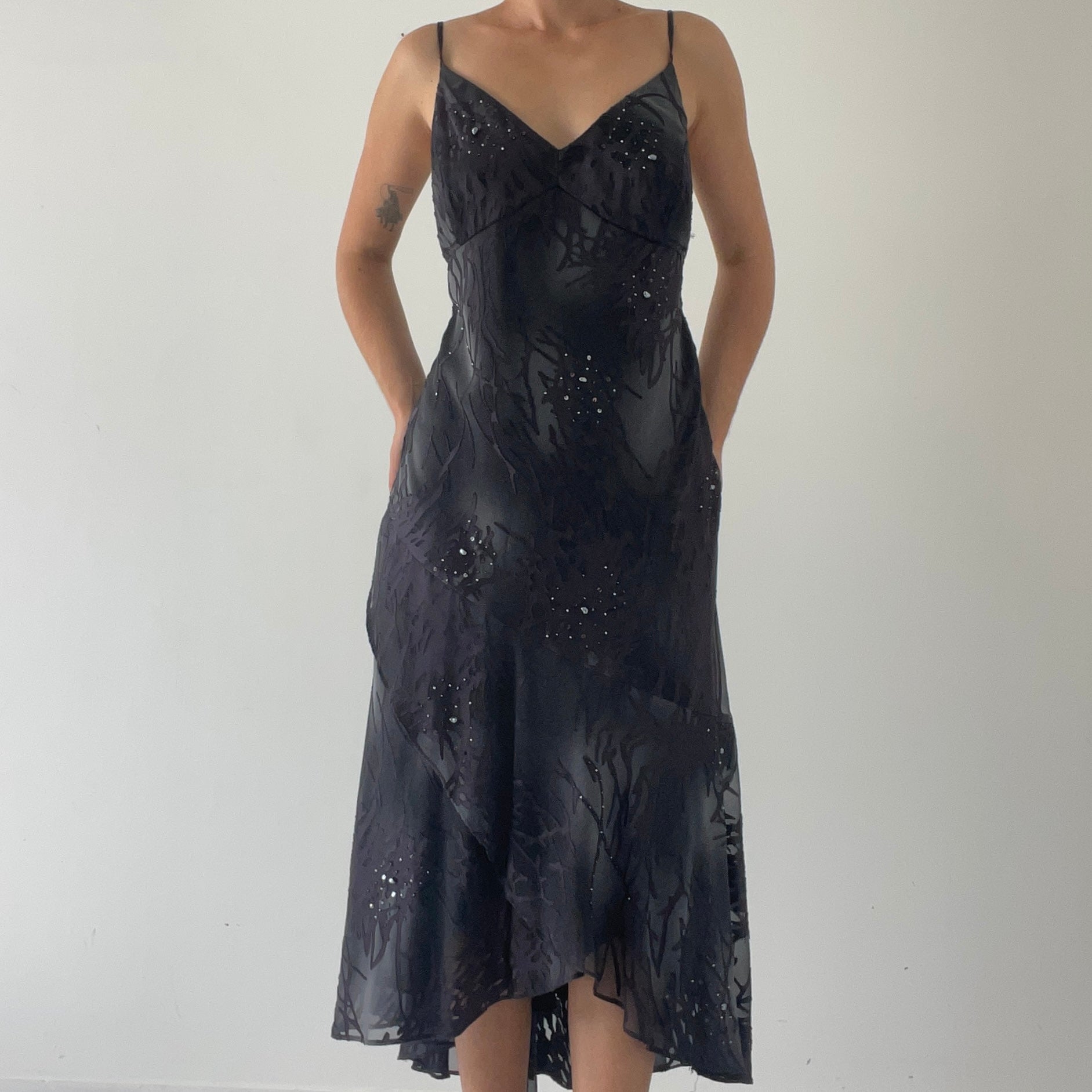 Liz Jordan Beaded Ruffle Dress | 12-14