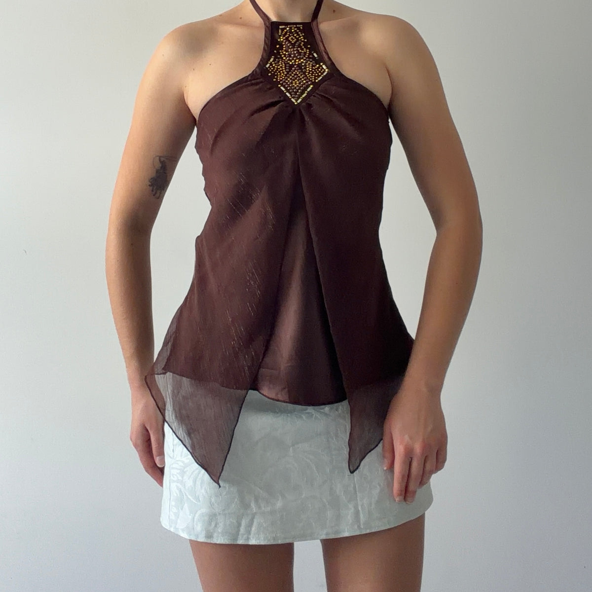 Shasa Collection Embellished Halter top | XS