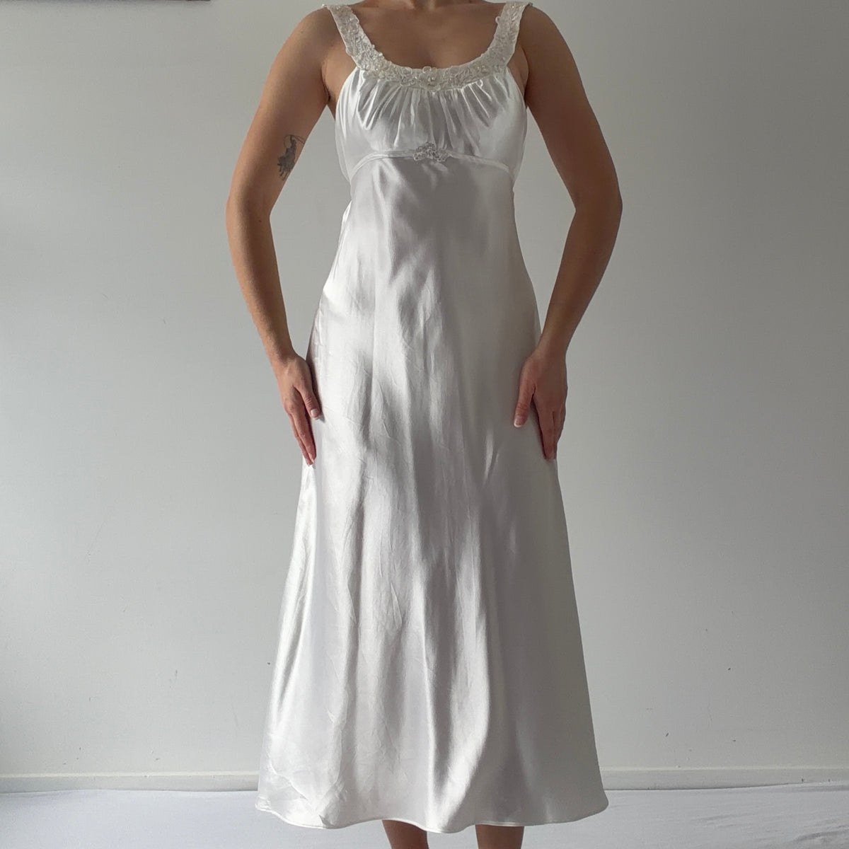 Linea Donatella Embroidered Slip Dress | 6-8