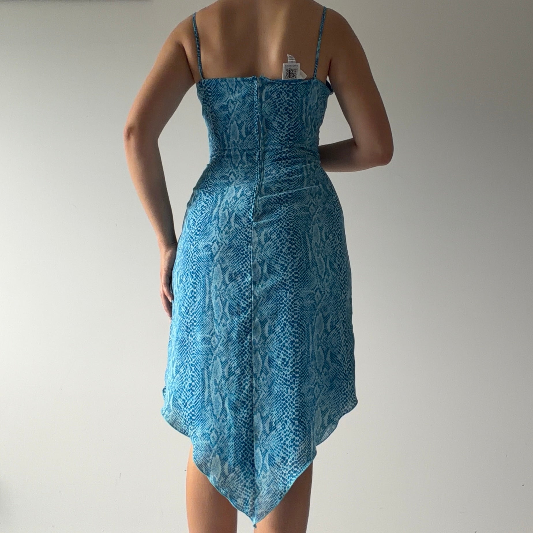 Principals Snake Print Asymmetric Dress | Made in NZ | 10-12