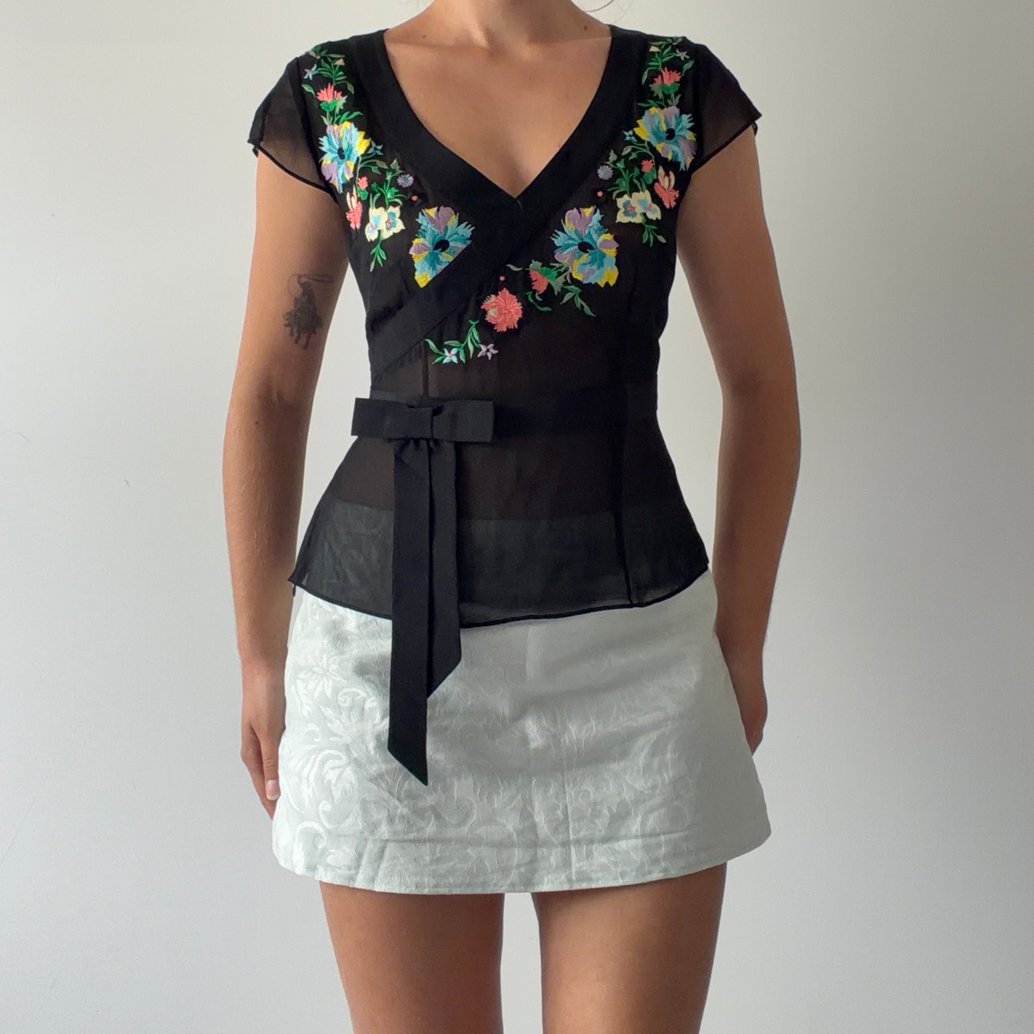 Karen Millen Silk Babydoll Top | 8-10