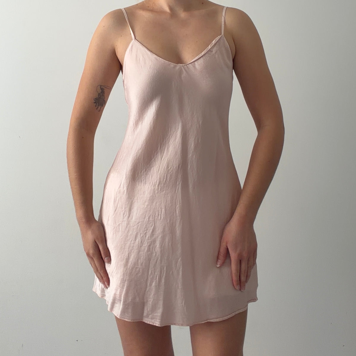 August Silk Mini Slip Dress | 6-8