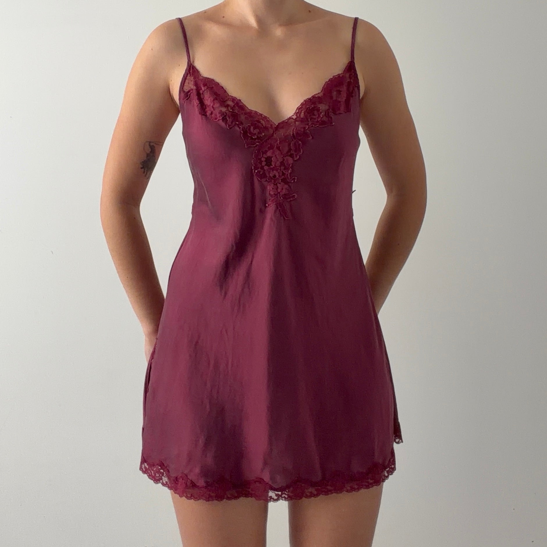 Victoria's Secret 2002 Silk Mini Slip Dress | S