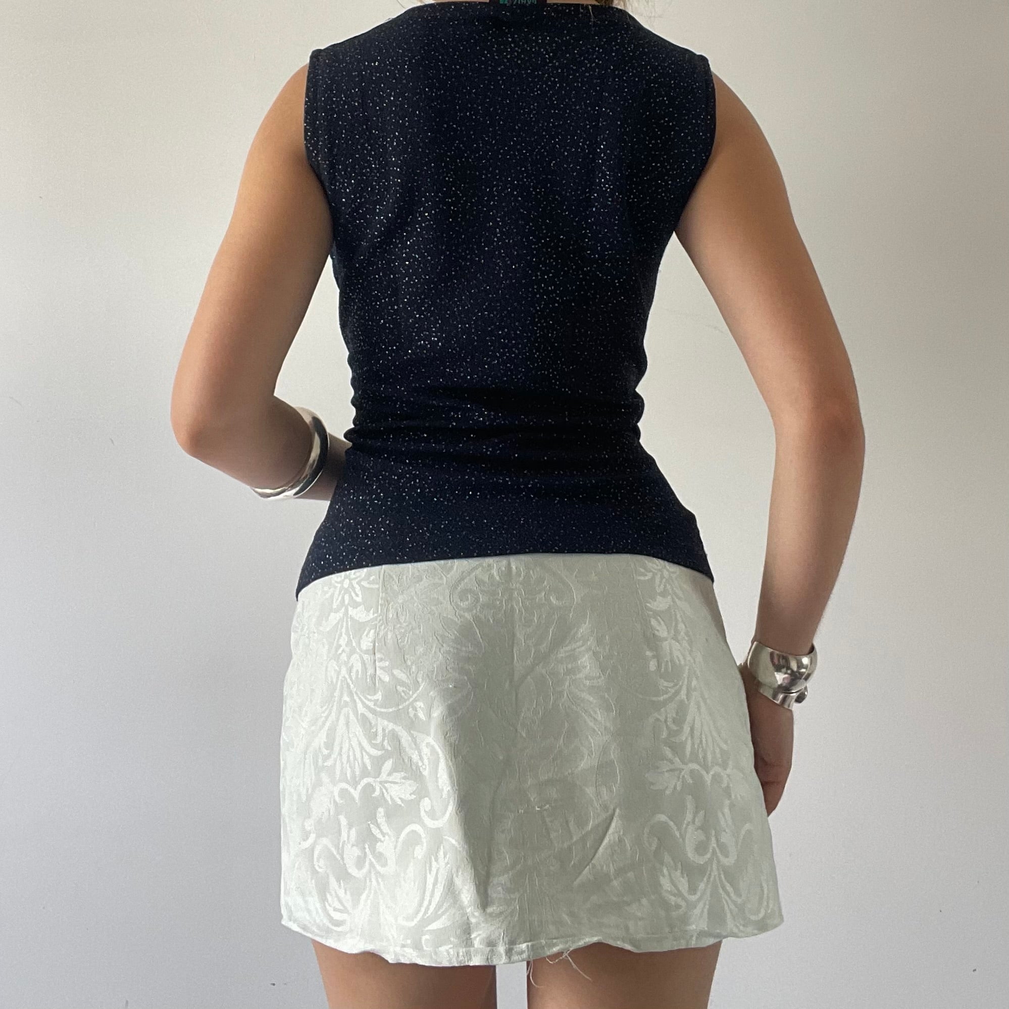 Stax Glitter Cowl Neck Tank | 10-12