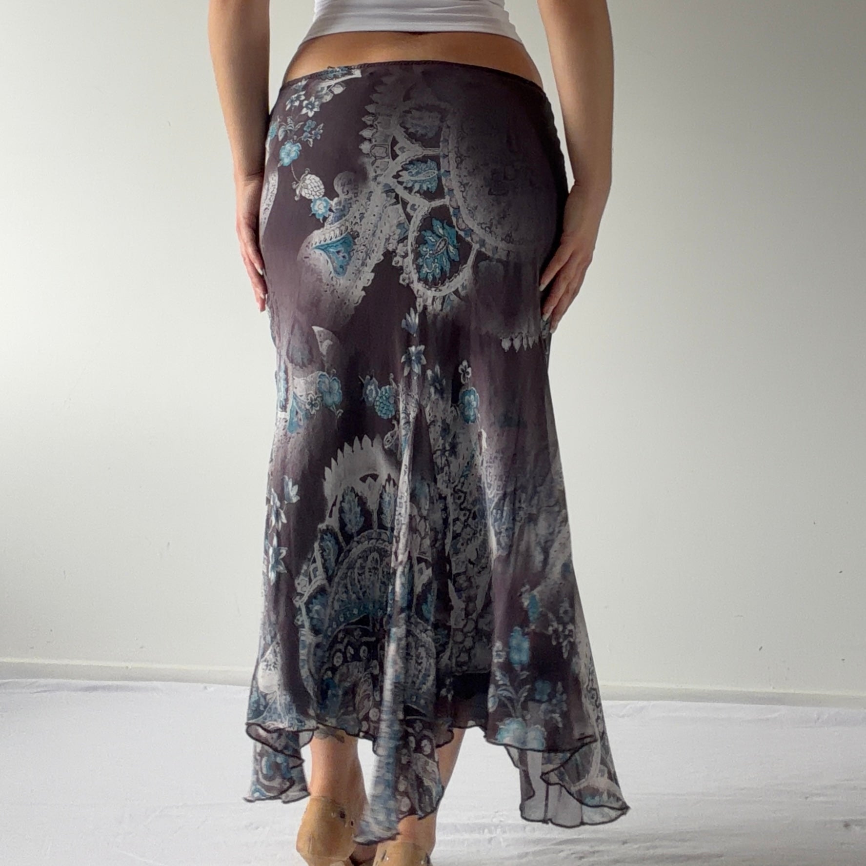 Marta Palmieri Silk Beaded Skirt | Made in Italy | S
