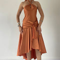 Juliet Halter Ruffle Midi | Made in USA | S