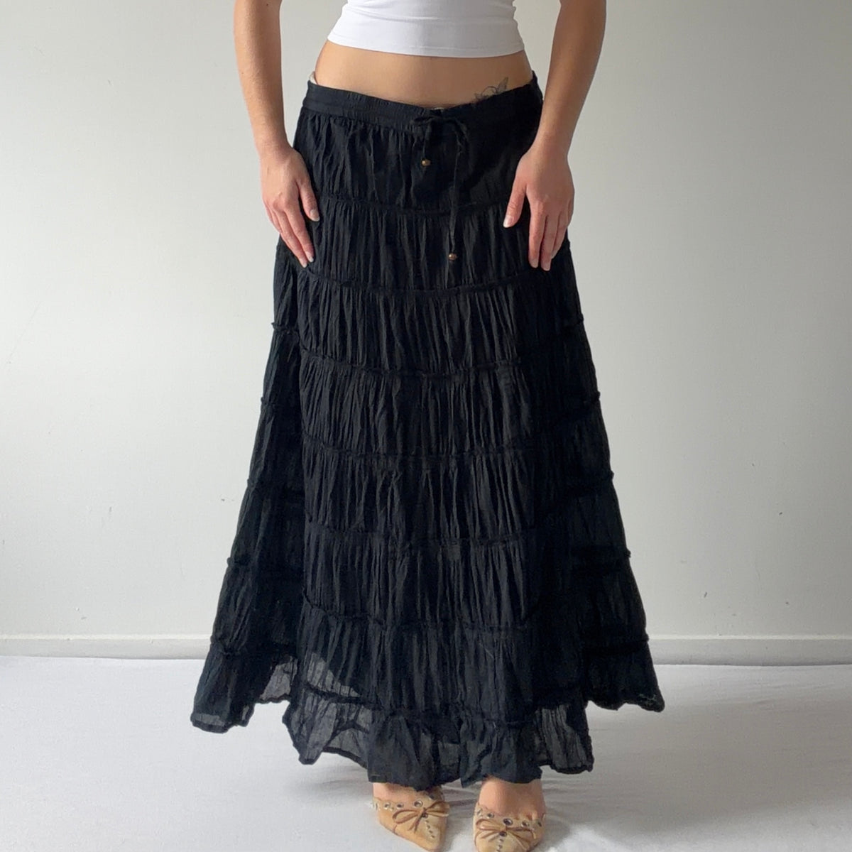 Norm Thompson Tiered Skirt | S-M