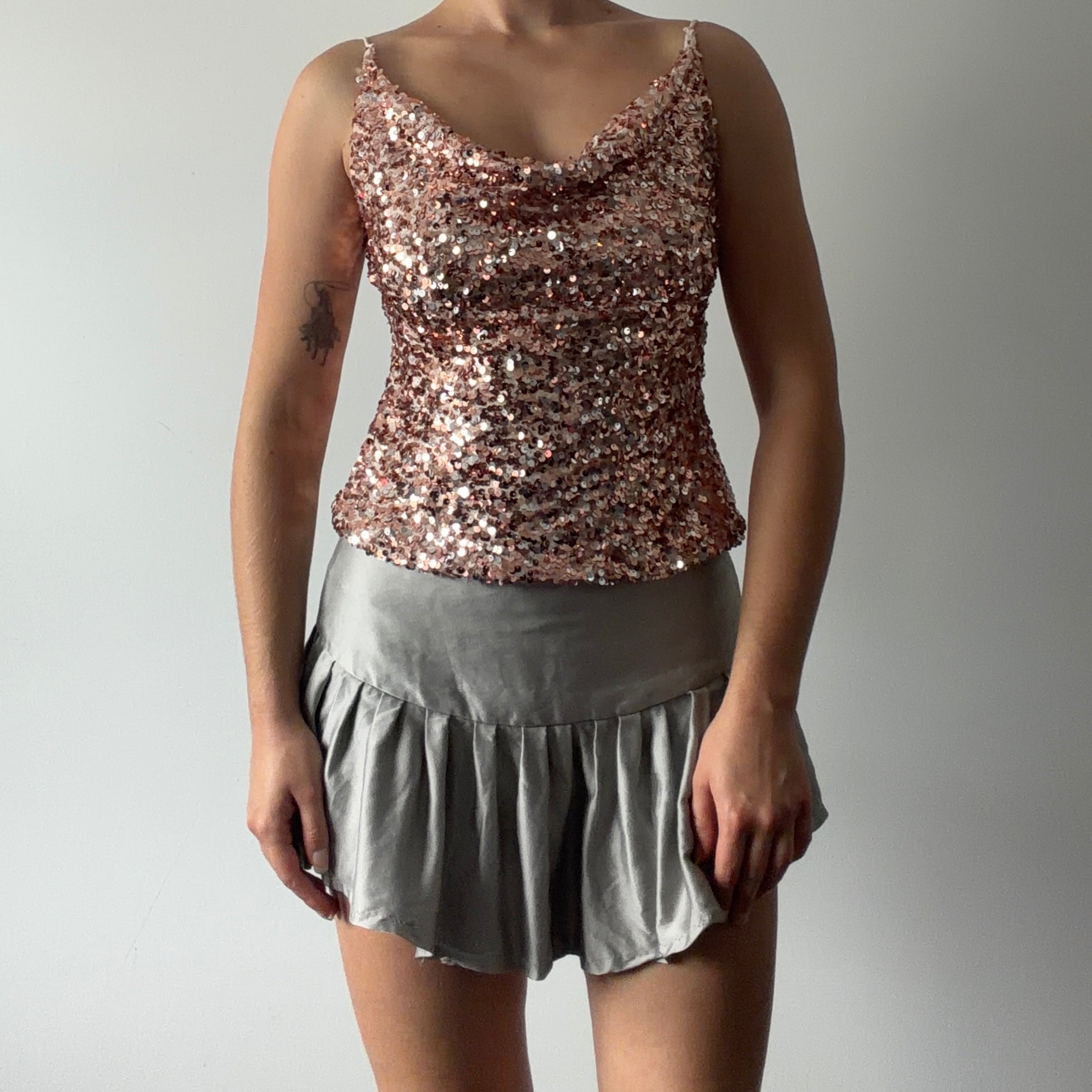 Sequin Cowl Top | 10-12