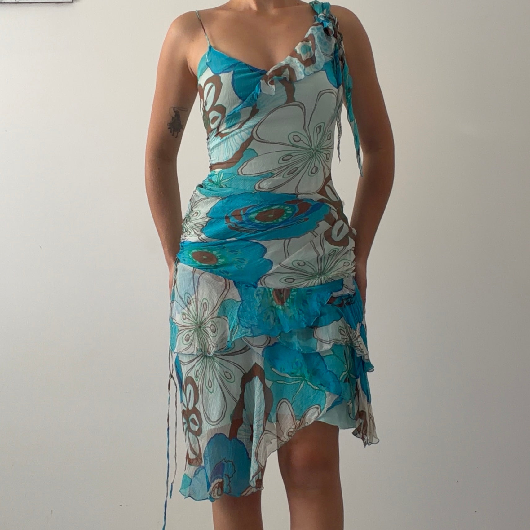 00s Zara Silk Fairy Dress | Made in Spain | XS