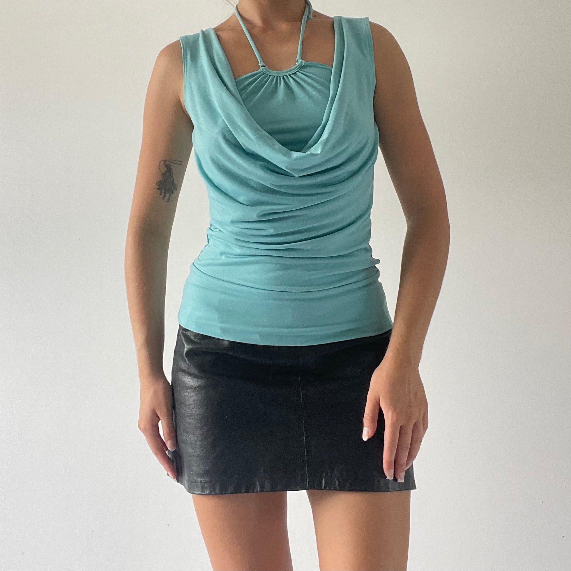 Cowl Halter Top | Made in USA | 6-8