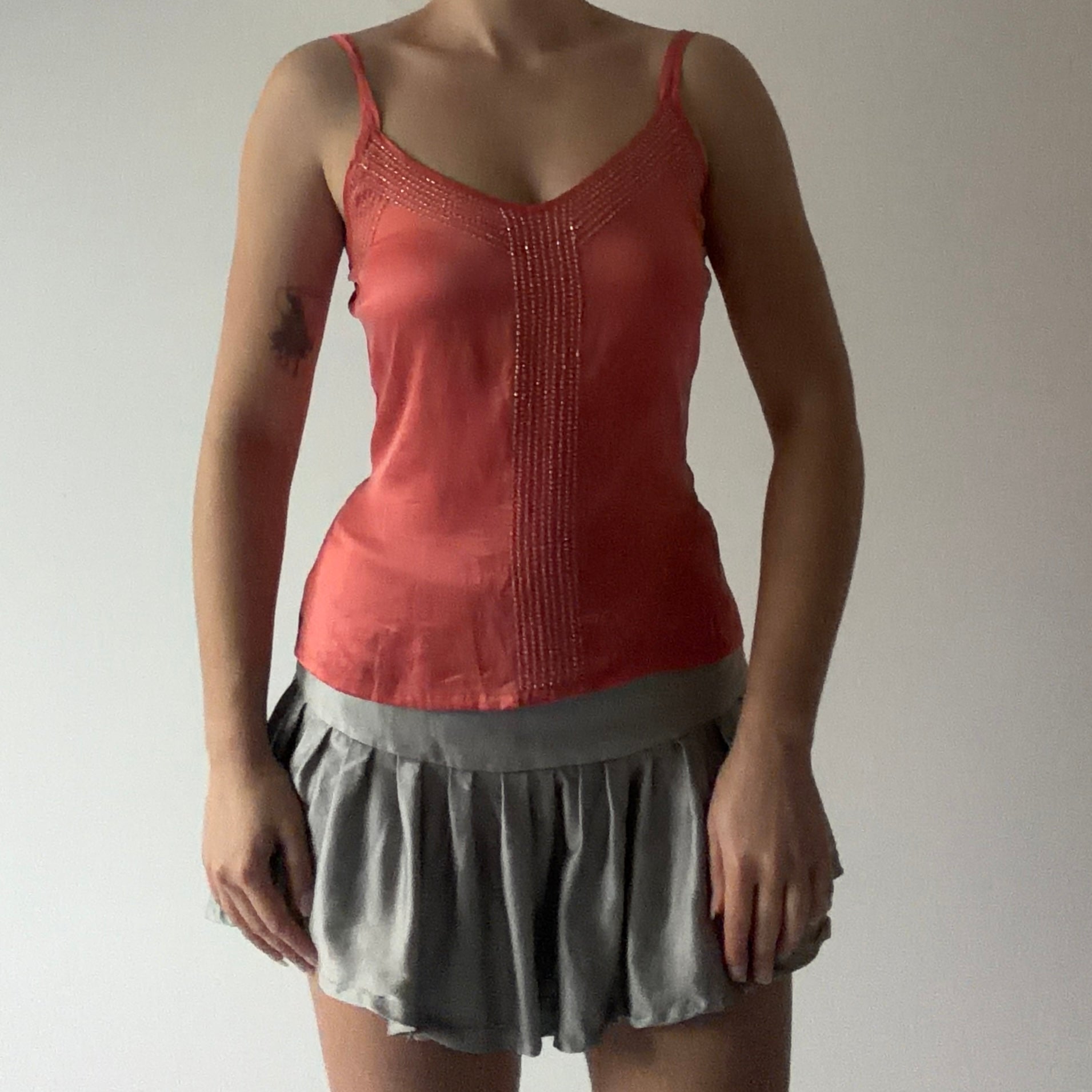 Etam Silk Beaded Cami | 8-10