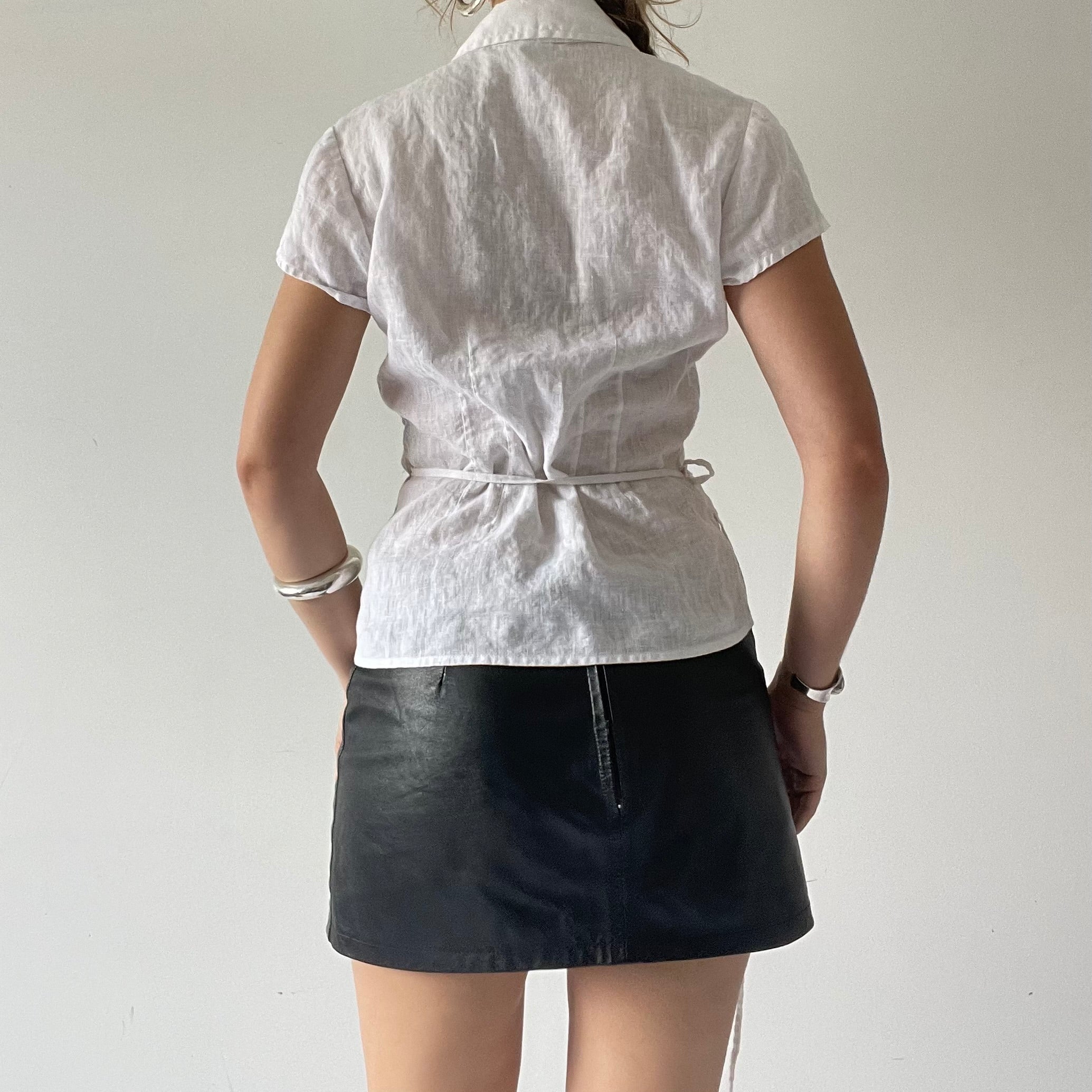 100% Linen Wrap Top | 8-10