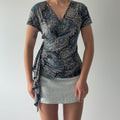Brittany Black Paisley Wrap Top | L