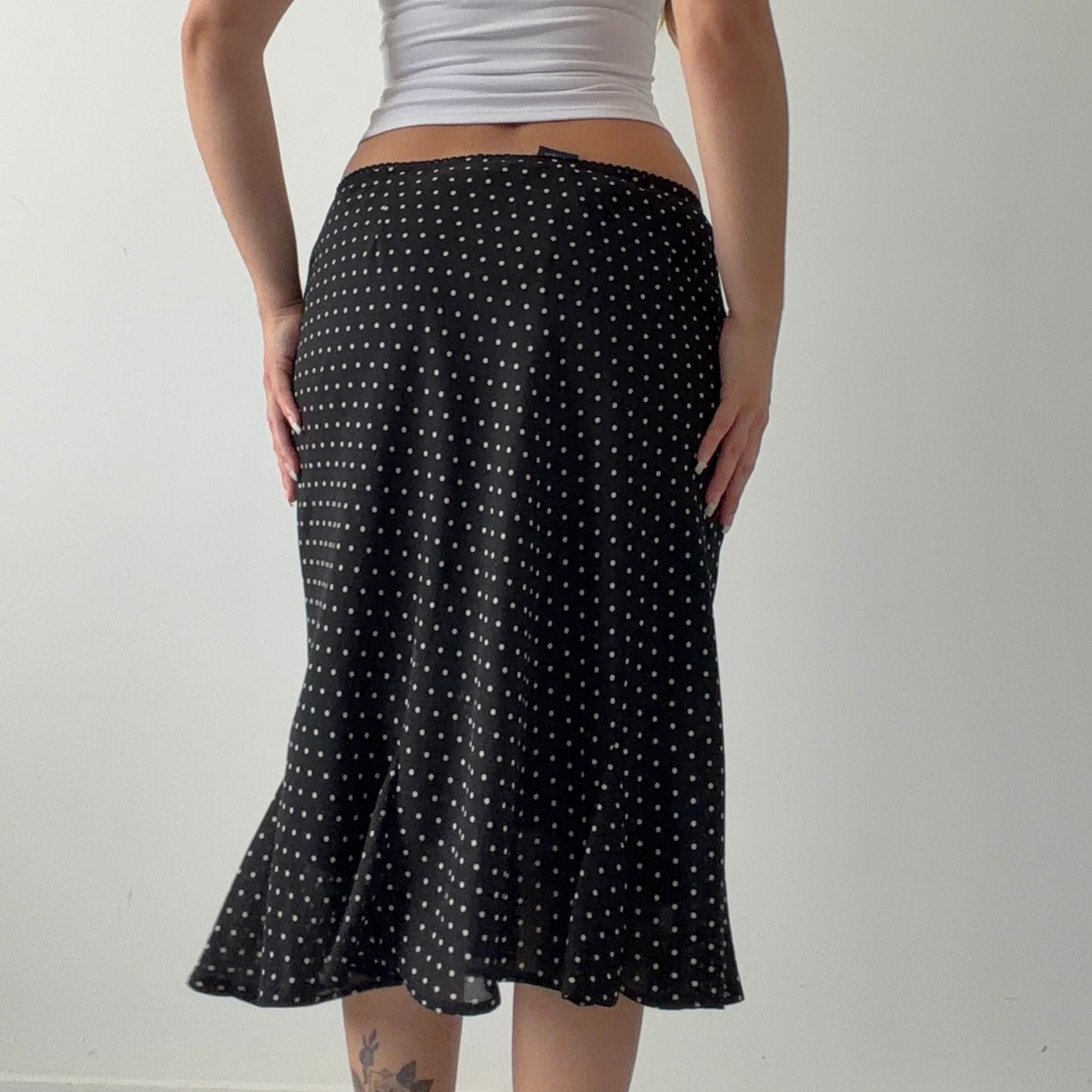 Reitmans Polka Dot Bias Skirt | 12-16