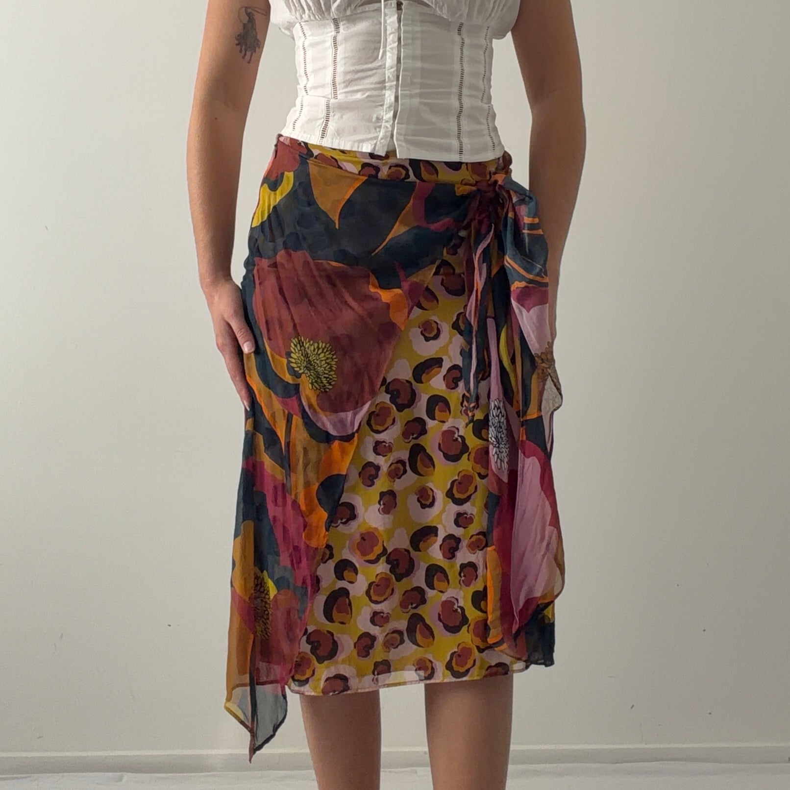 Luisa Cerano Silk Midi Skirt | XS