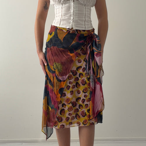 Luisa Cerano Silk Midi Skirt | XS