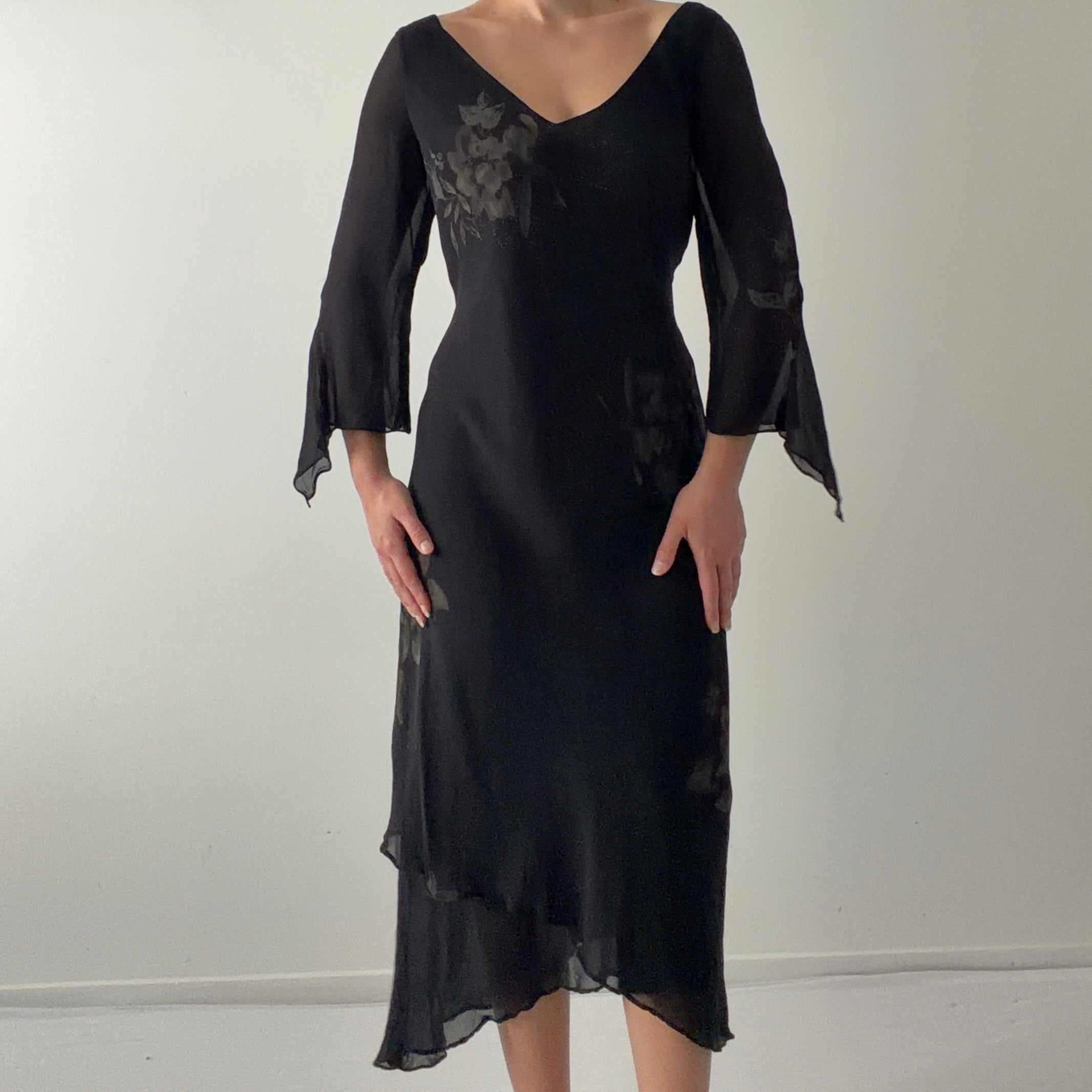 Jones New York Silk Midi Dress | XL