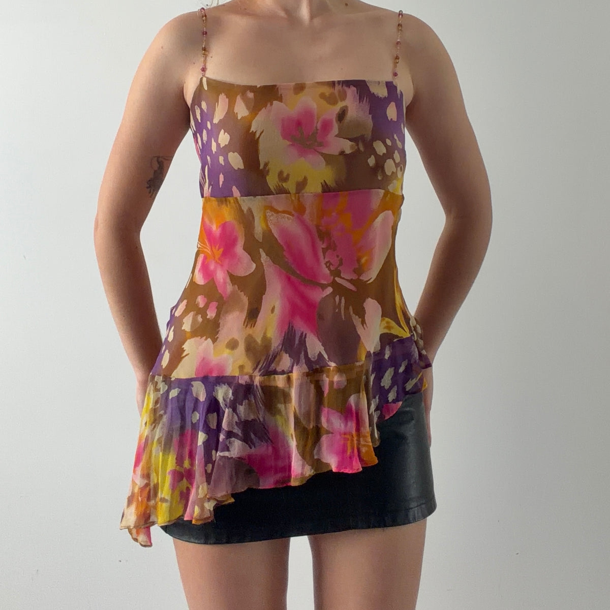 Ice Silk Asymmetric Cami | S