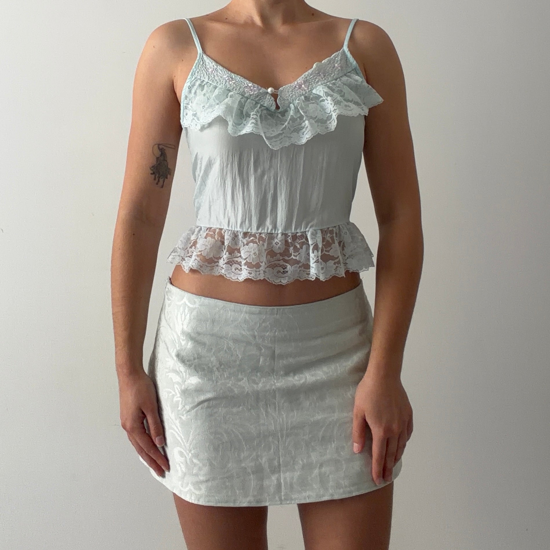 Beth Michaels Lace Cami | Baby blue | S