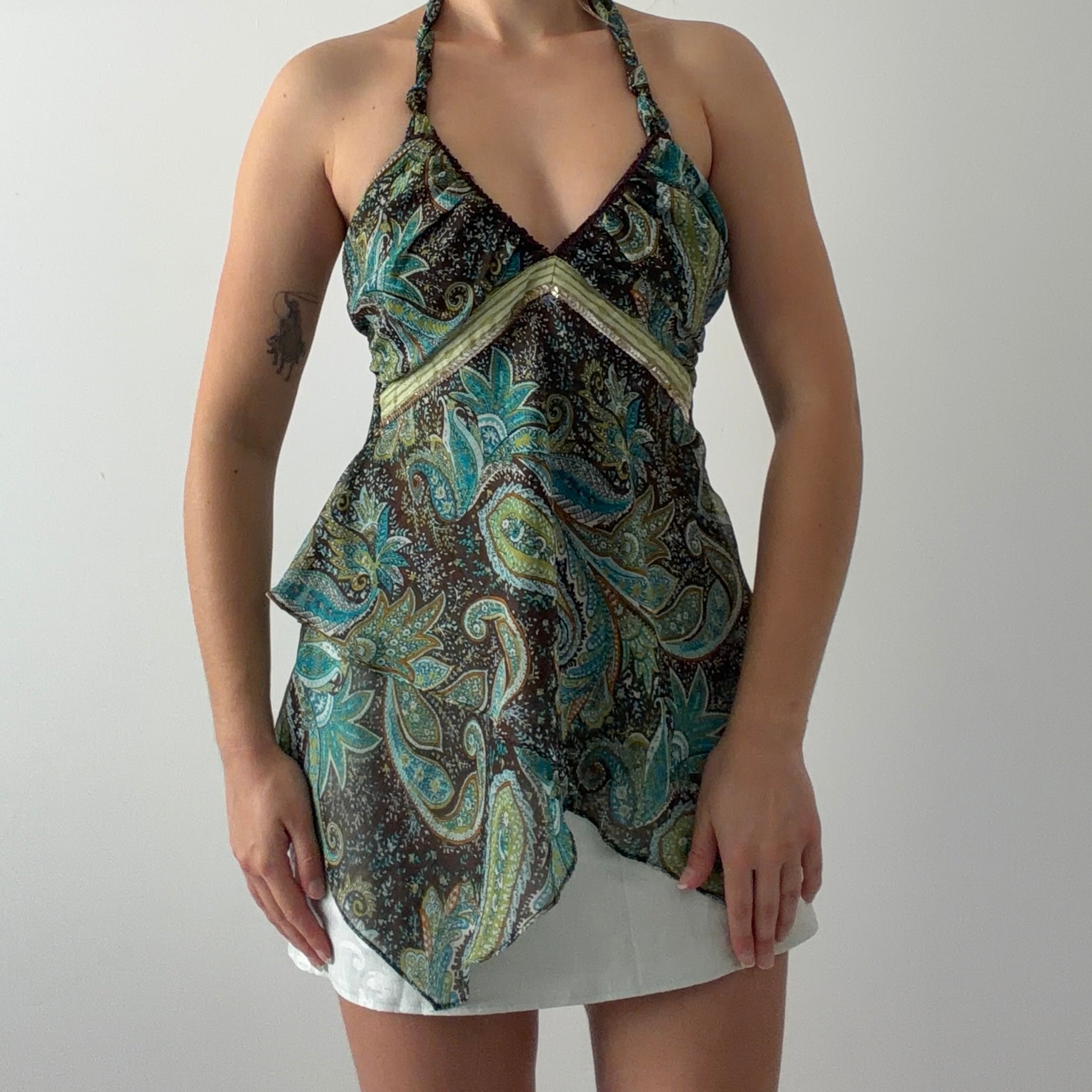 Candies Paisley Halter Top | M