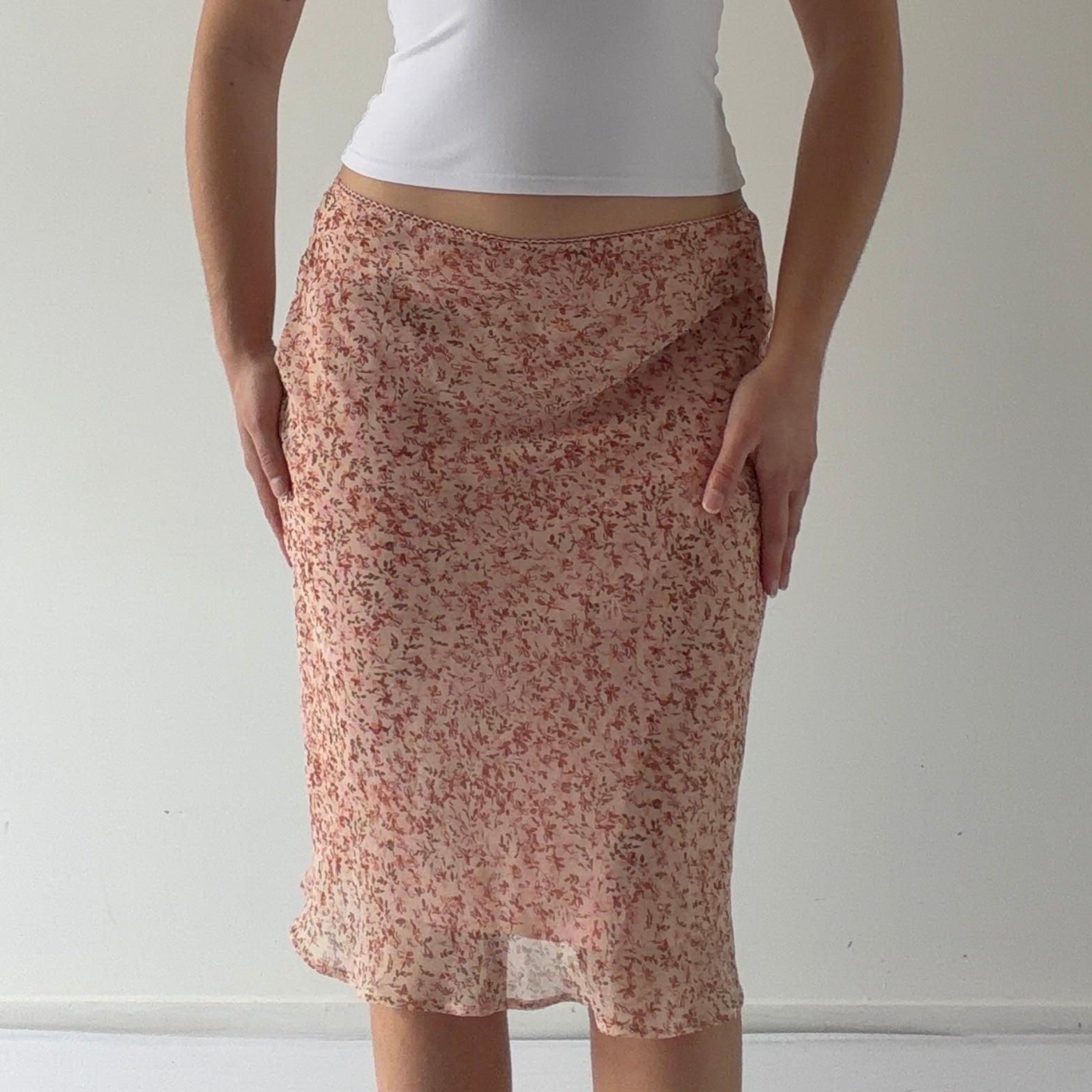 Great American Sportswear Floral Midi Skirt | 6-8