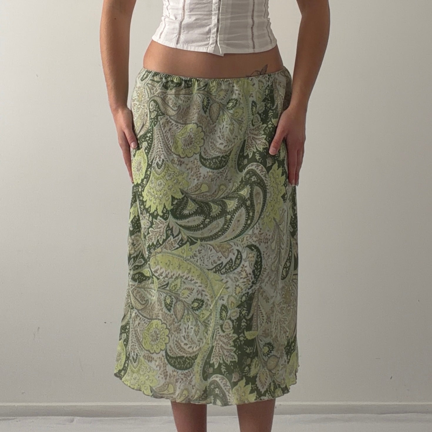 Tout Simplement Midi Skirt | Green | 8-10