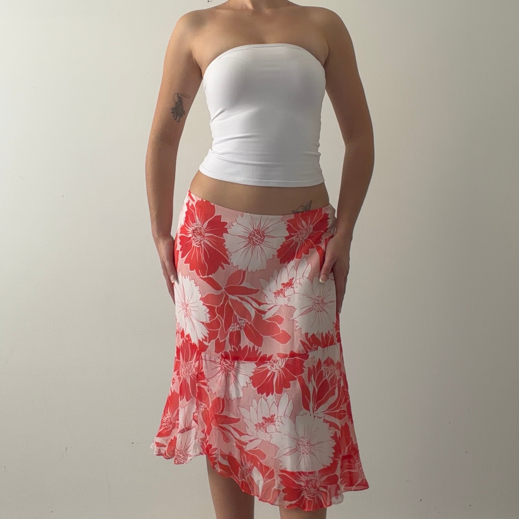 Petite Sophisticate Silk Handkerchief Midi Skirt | 8-12