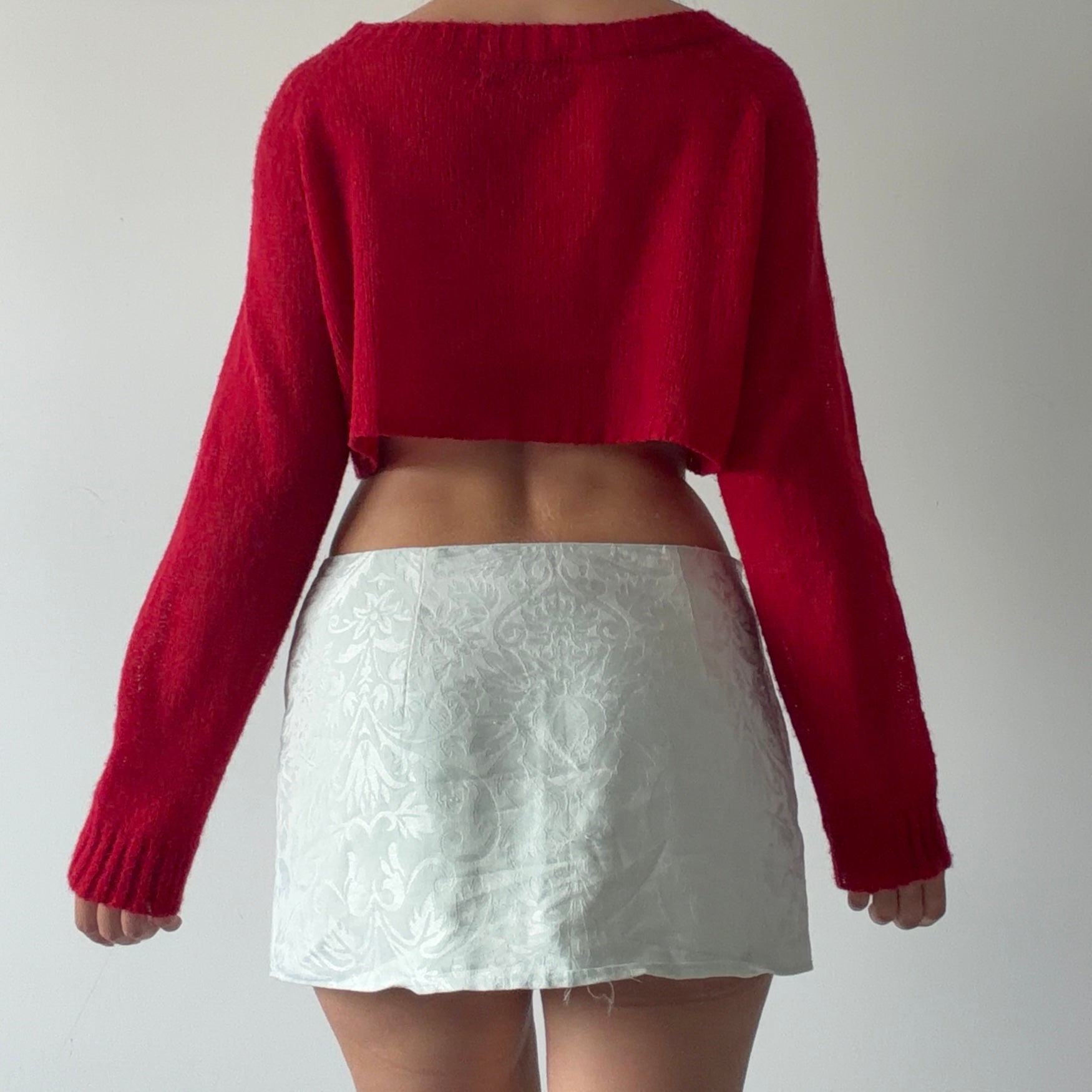 90s Spiral Cropped Cardigan | 8-10
