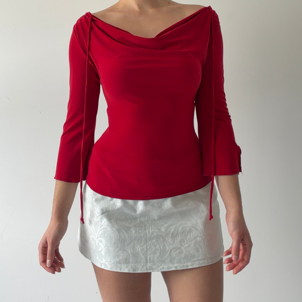 D Touch Cowl Bell Sleeve Top | S-M