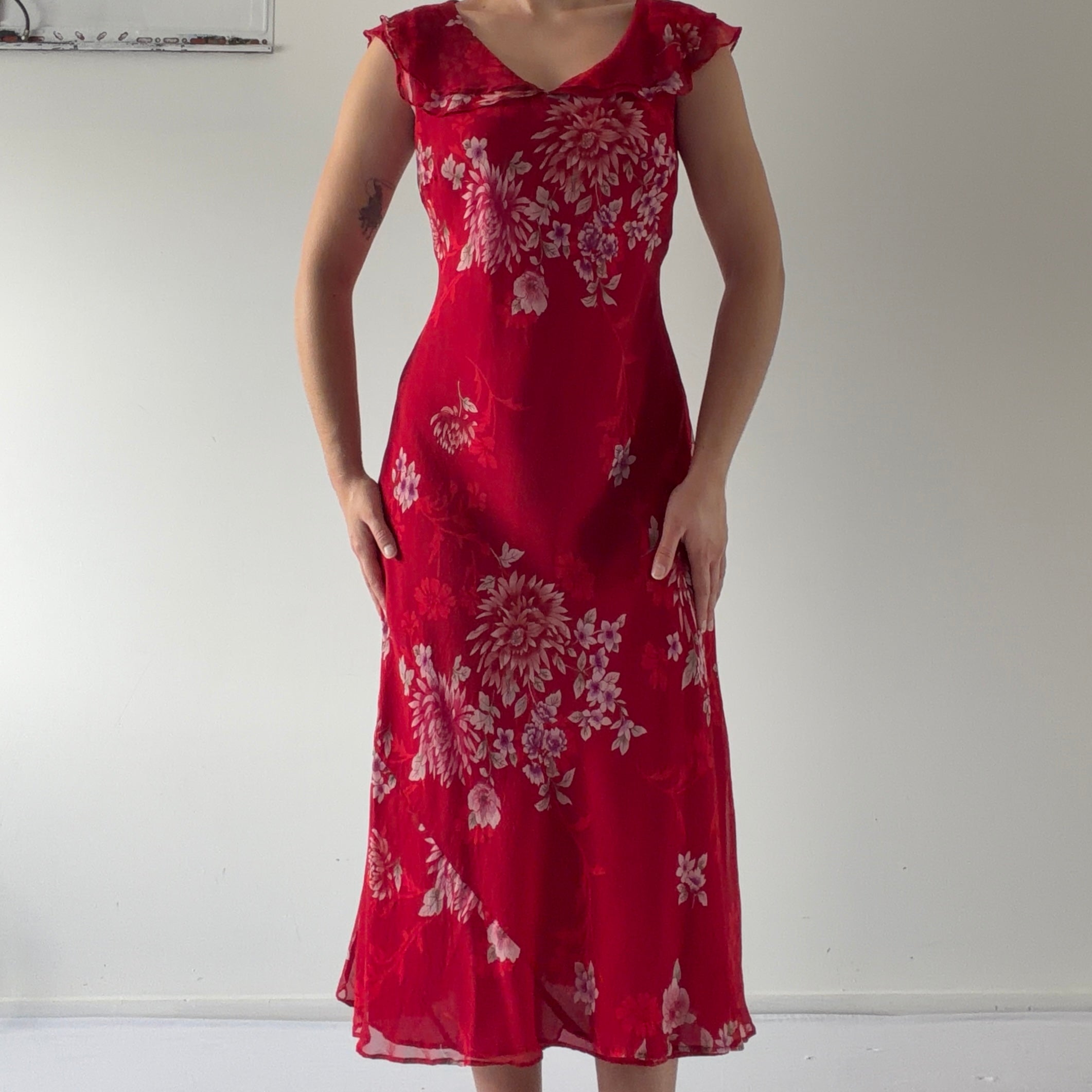 Robbie Bee Silk Midi Dress | 12-14