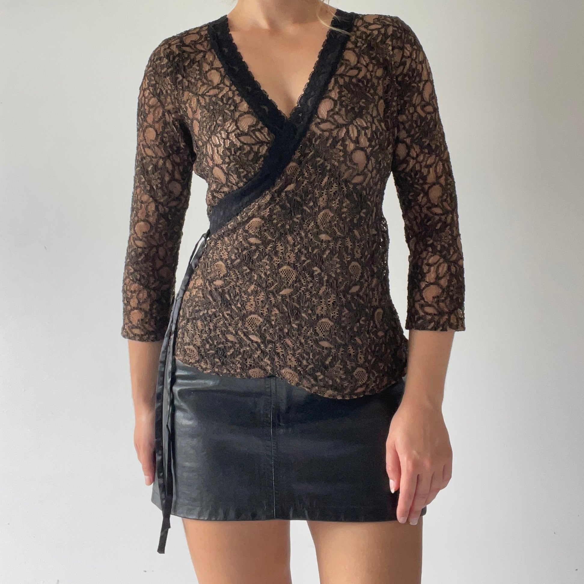 Lace Wrap Top | 8-10