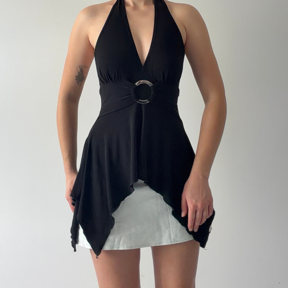 American City Wear Asymmetric Halter Top | 6-8