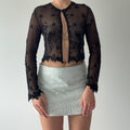 JMD New York Beaded Silk Top | L