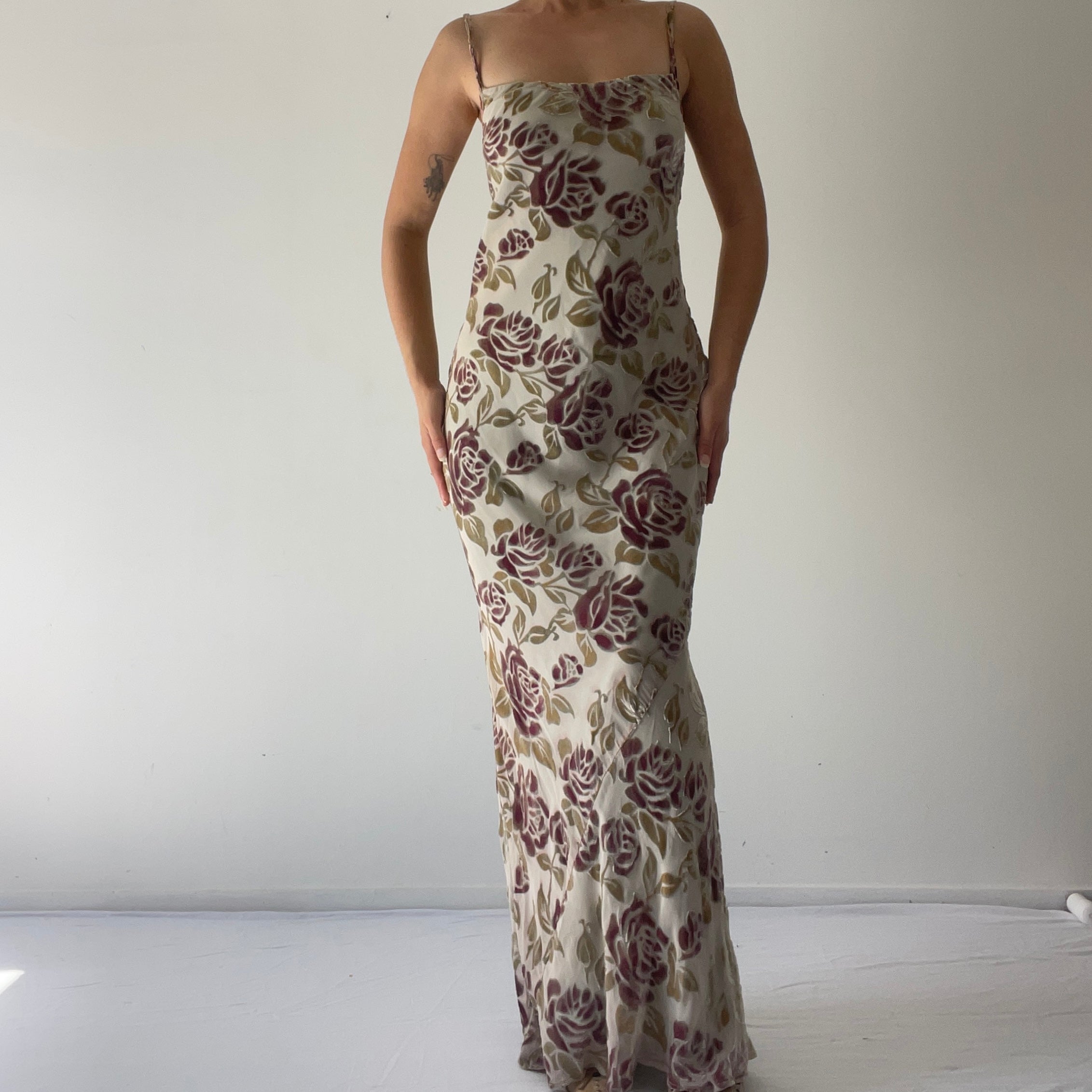 Silk Velvet Burnout Dress | 8-10