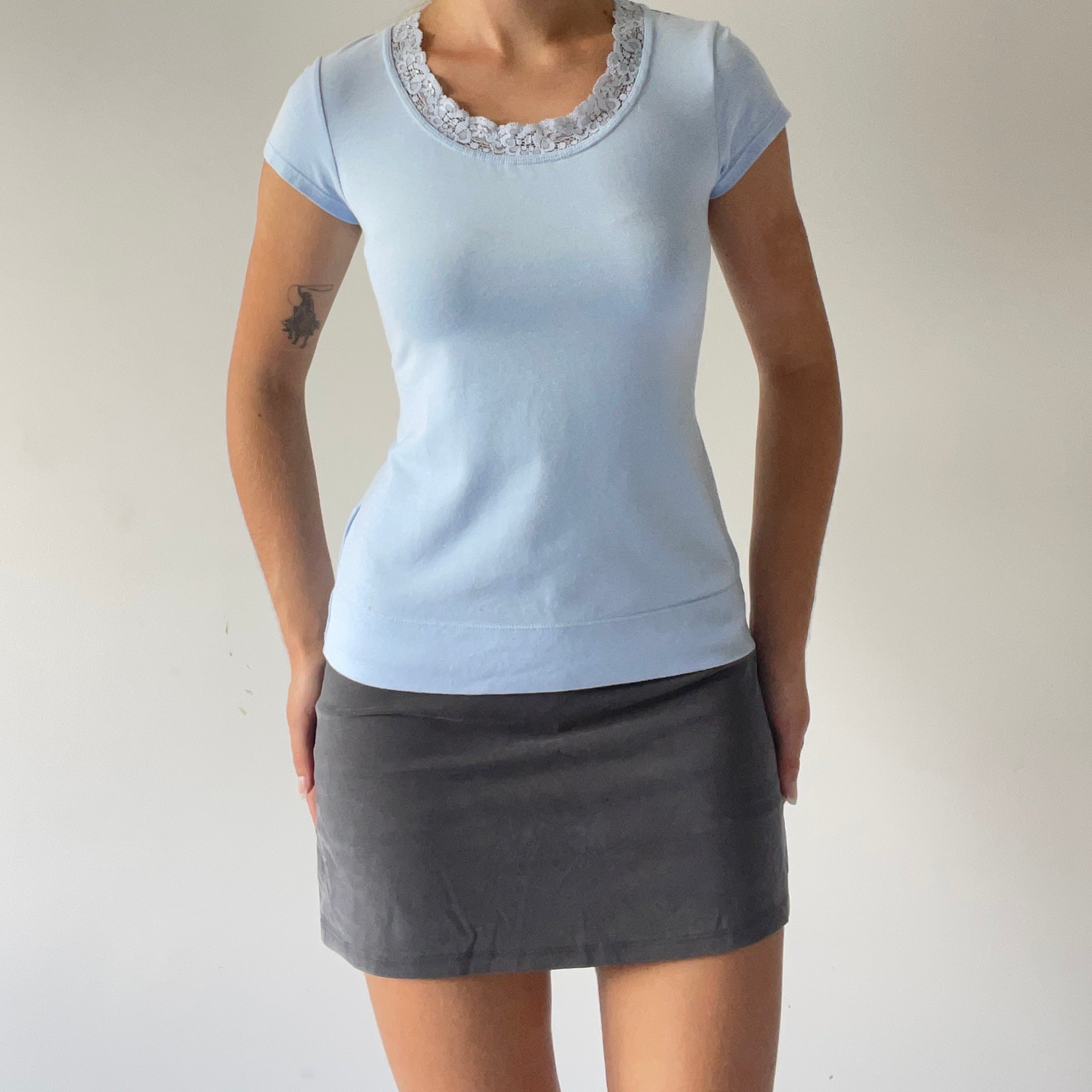 Lace Scoop Tee | 10-12