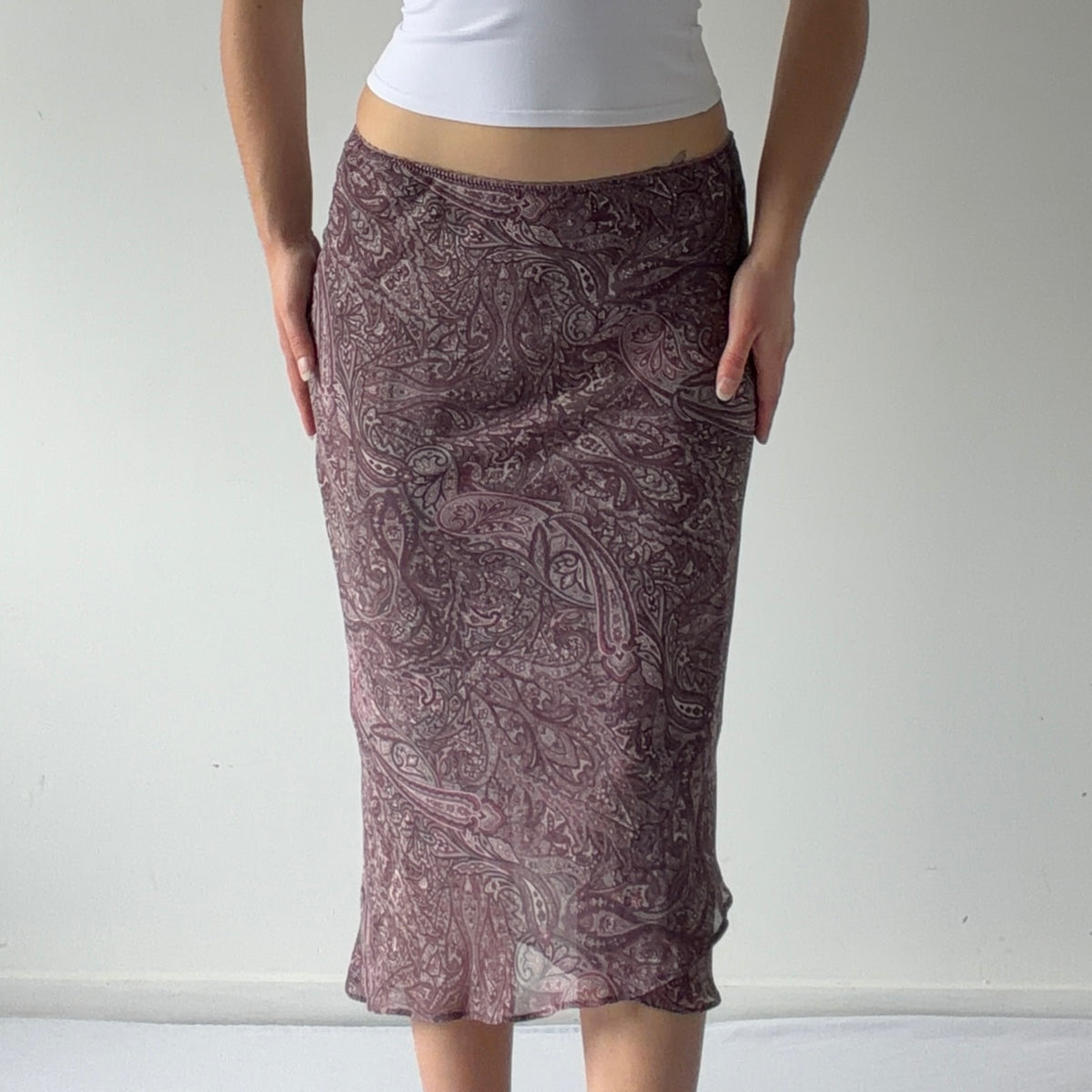 Camaíeu Paisley Midi Skirt | S