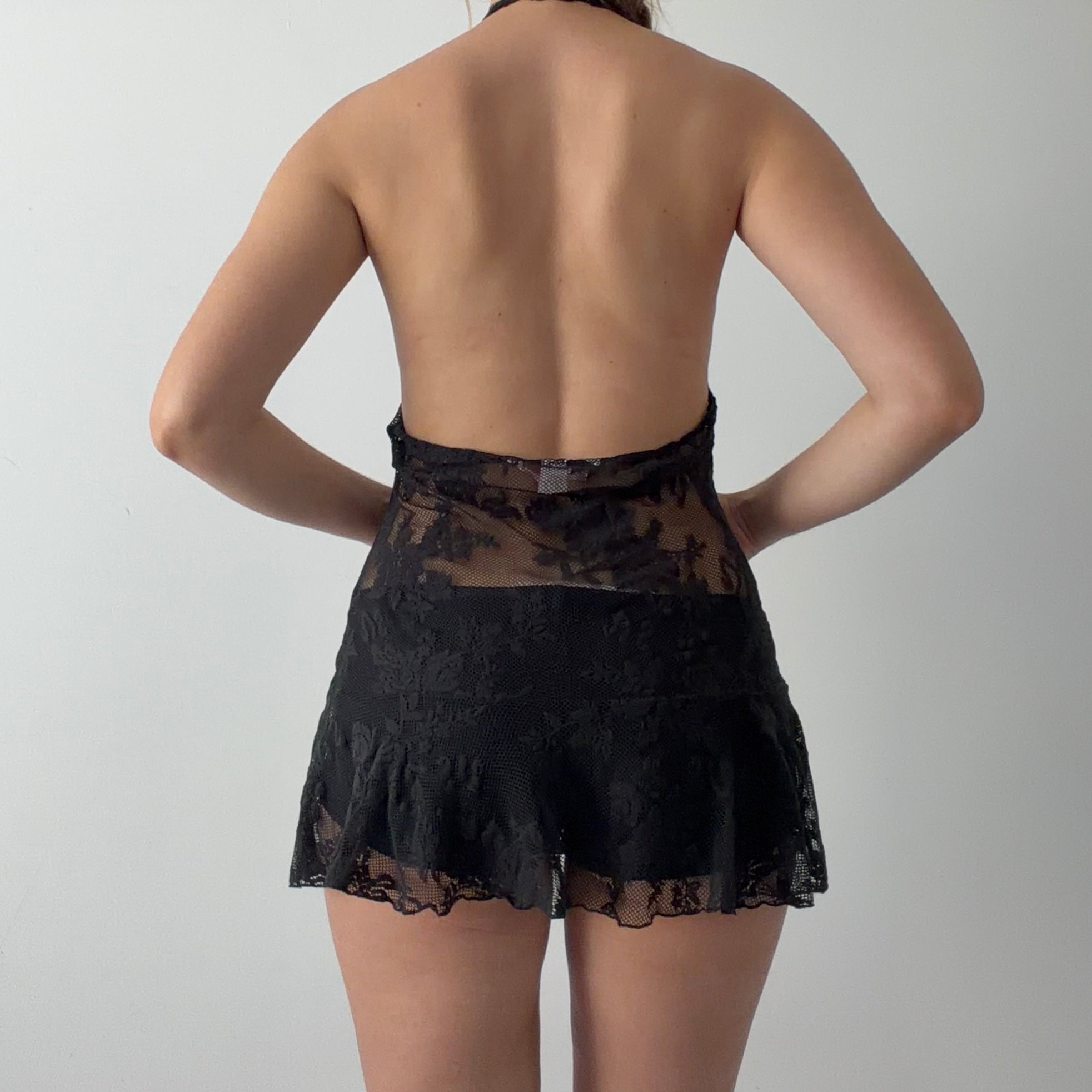 05' Victoria's Secret Halter Mini | Black | S