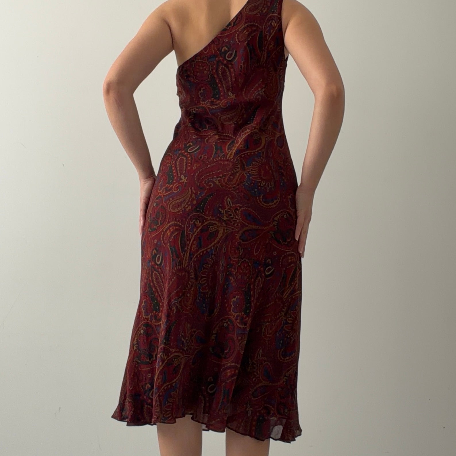 Ralph Lauren Silk Midi Dress | S