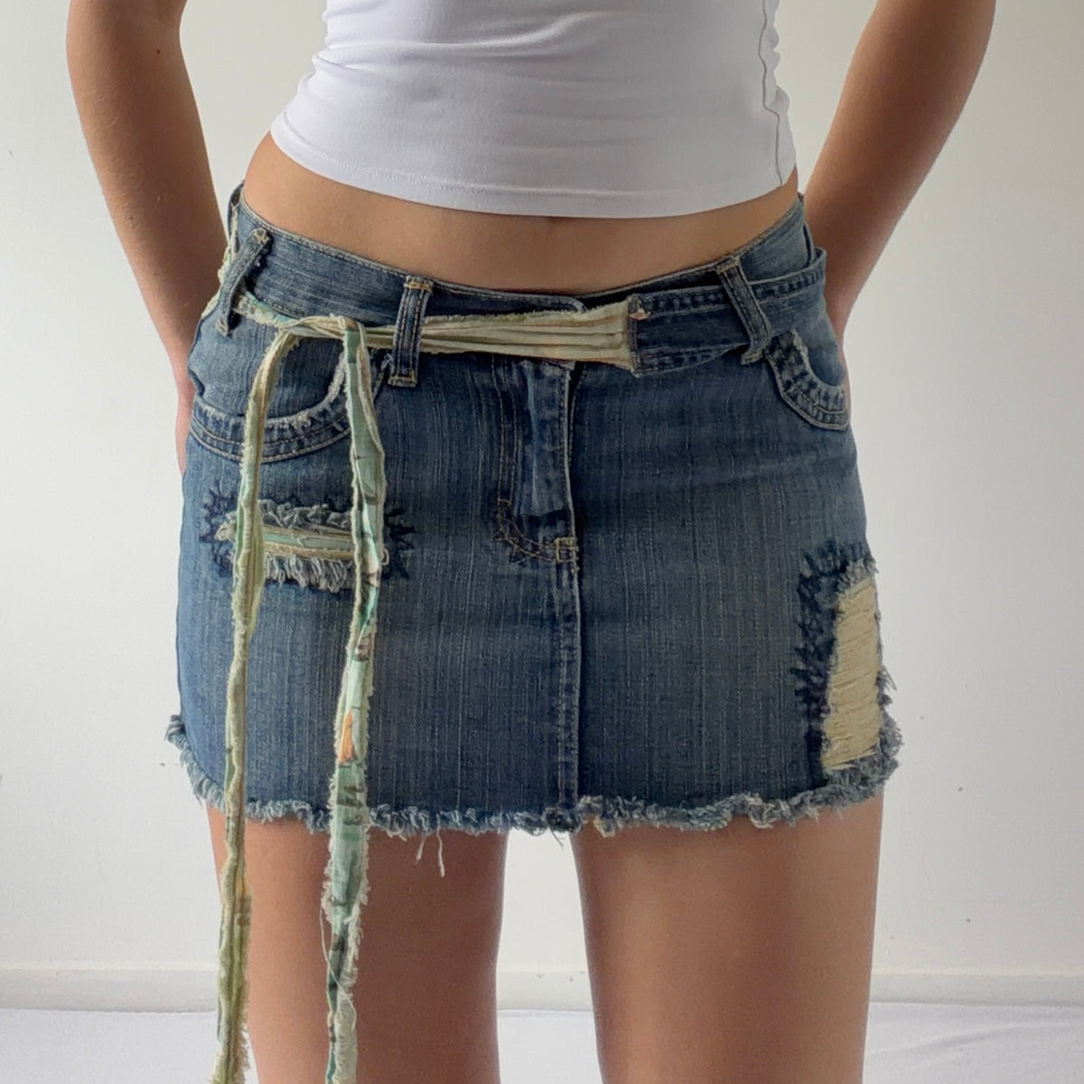 Rip Curl Distressed Mini Skirt | XS