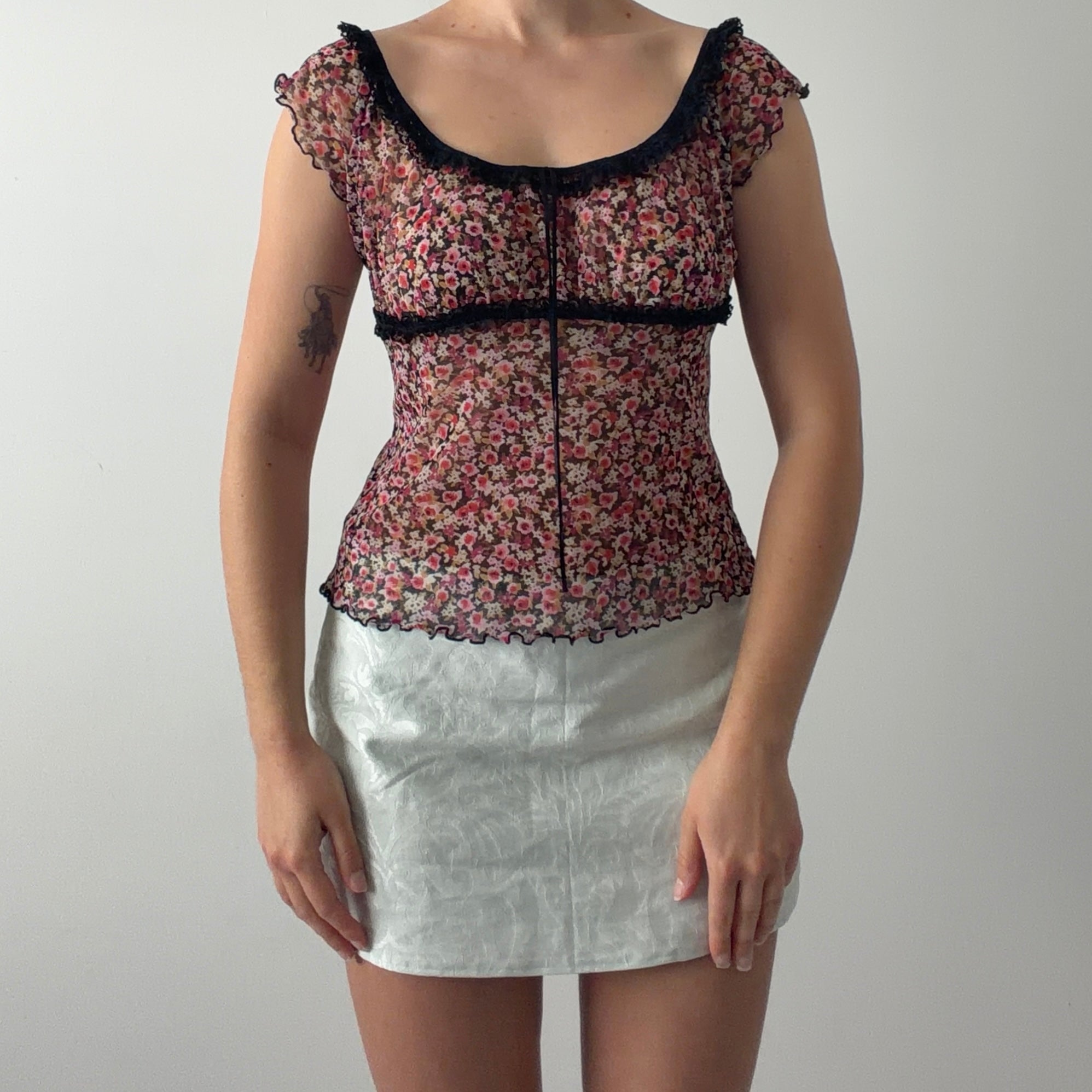 Victoria's Secret Mesh Babydoll Top | M