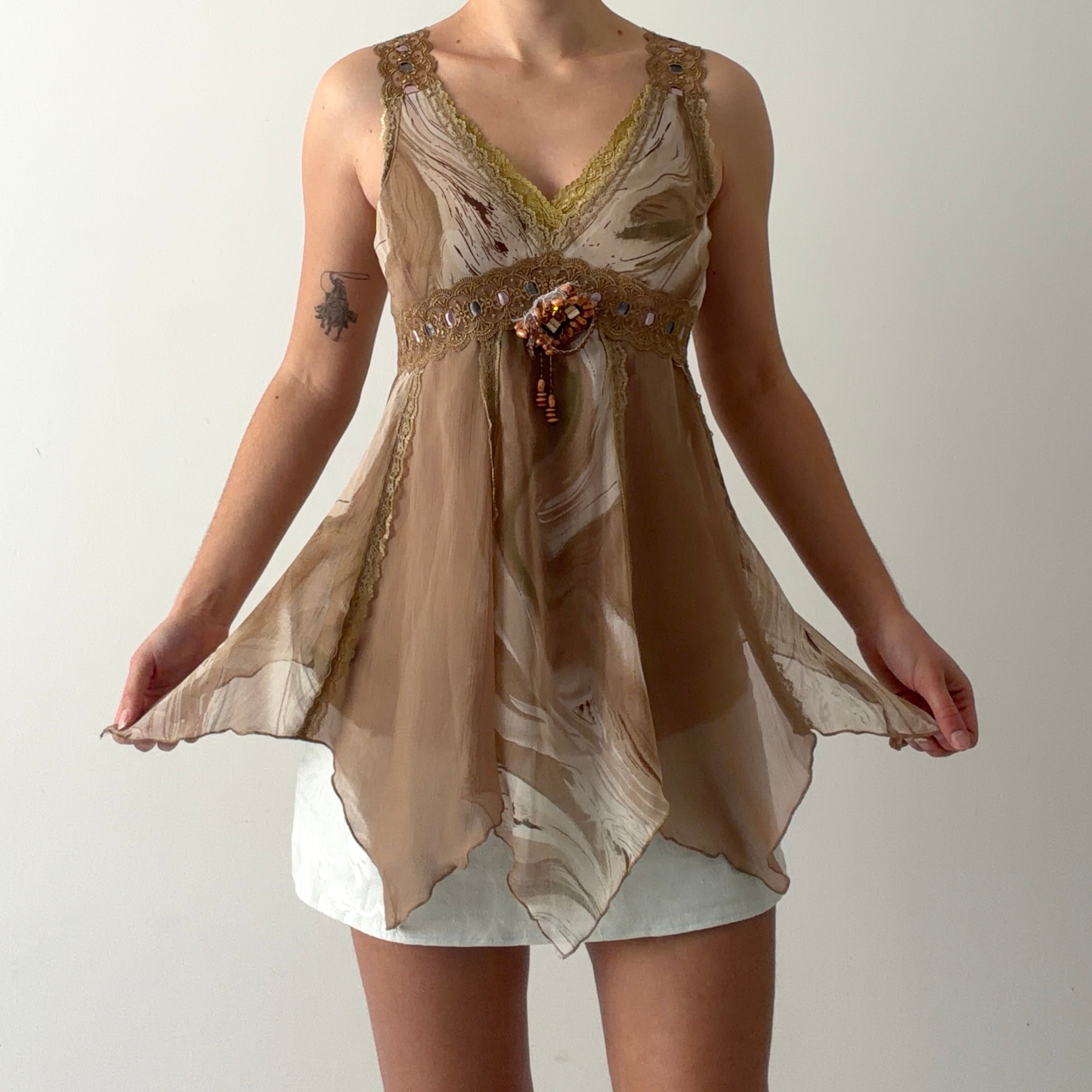 Pinky Boho Fairy Top | M