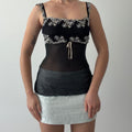 Gilligan & O'Malley Mesh Lace Cami | M