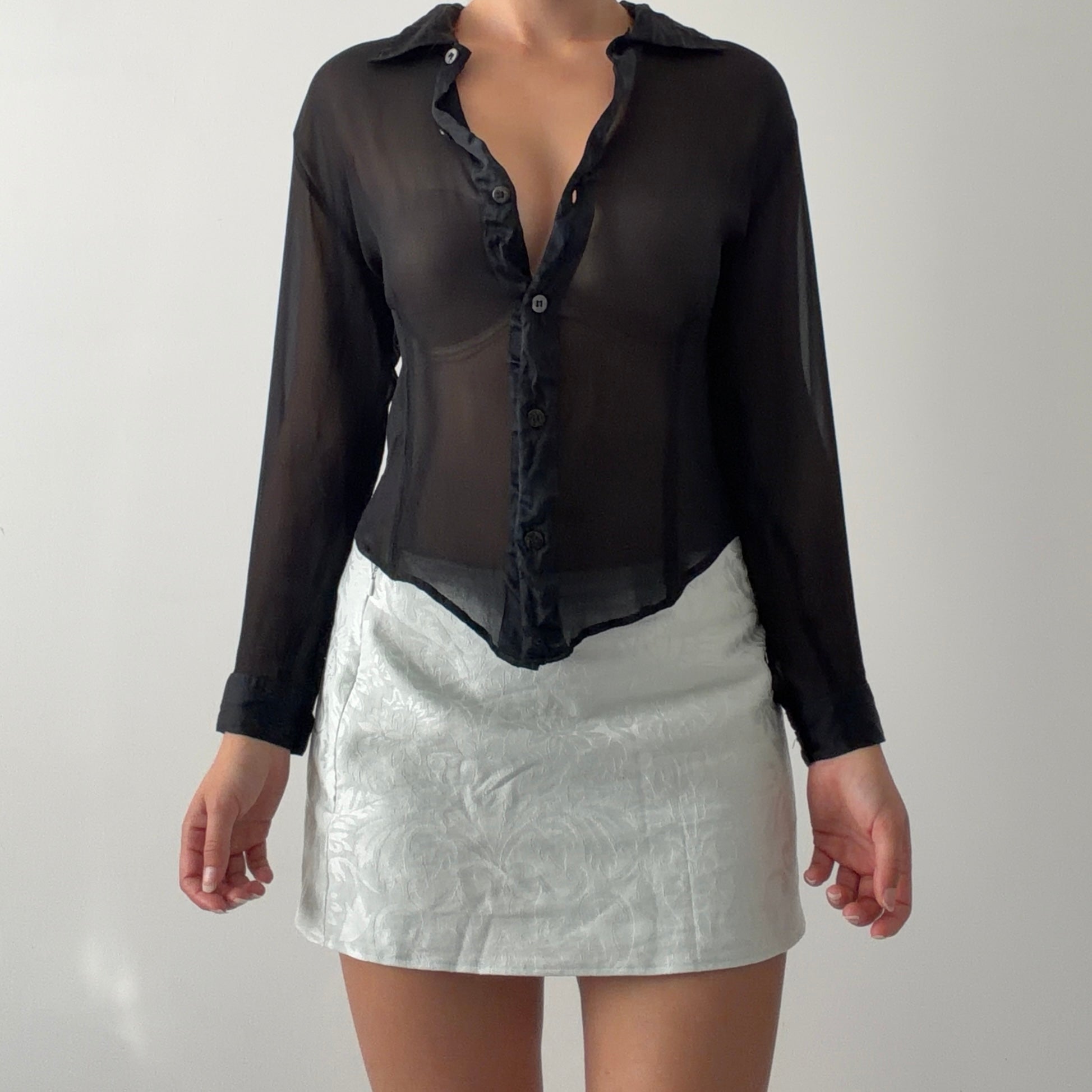 Silk Button Up | 8-10
