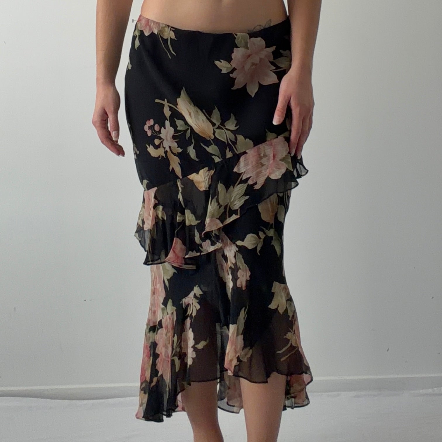 Ralph Lauren Silk Ruffle Skirt | 12-16