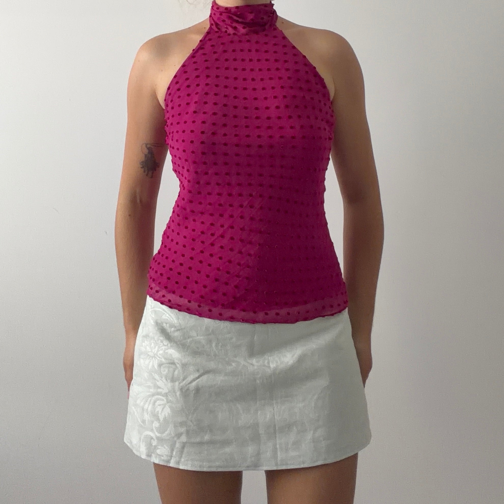 Mandolin Silk Halter Top | 6-8