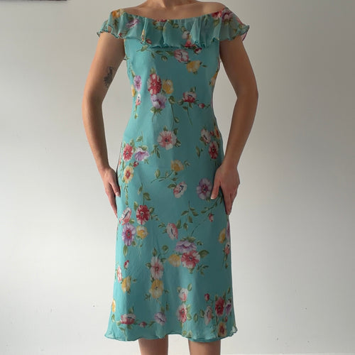 Ralph Lauren Silk Midi Dress | L