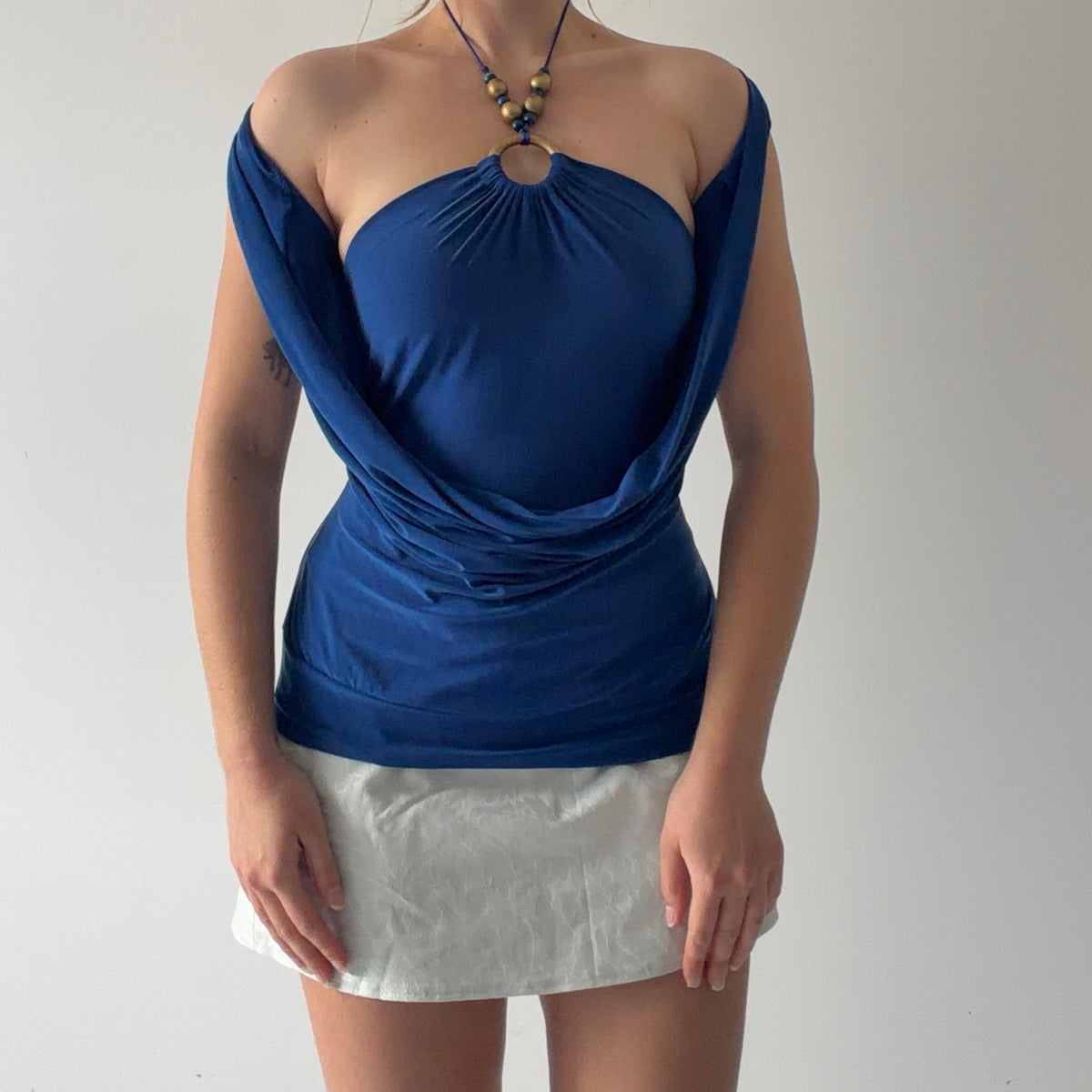 M USA Halter Cowl Top | M
